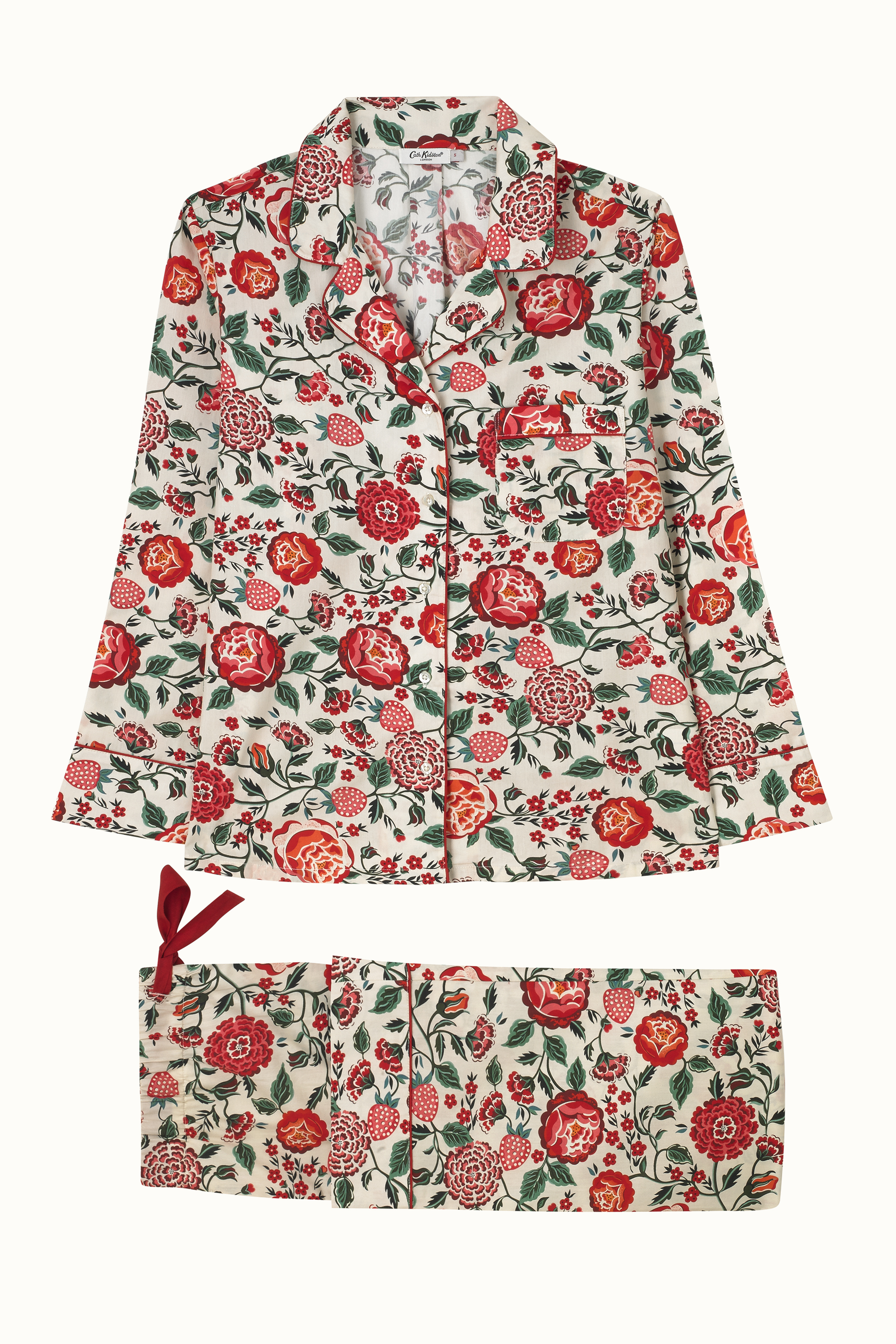 Strawberry Garden Long Woven PJ Set