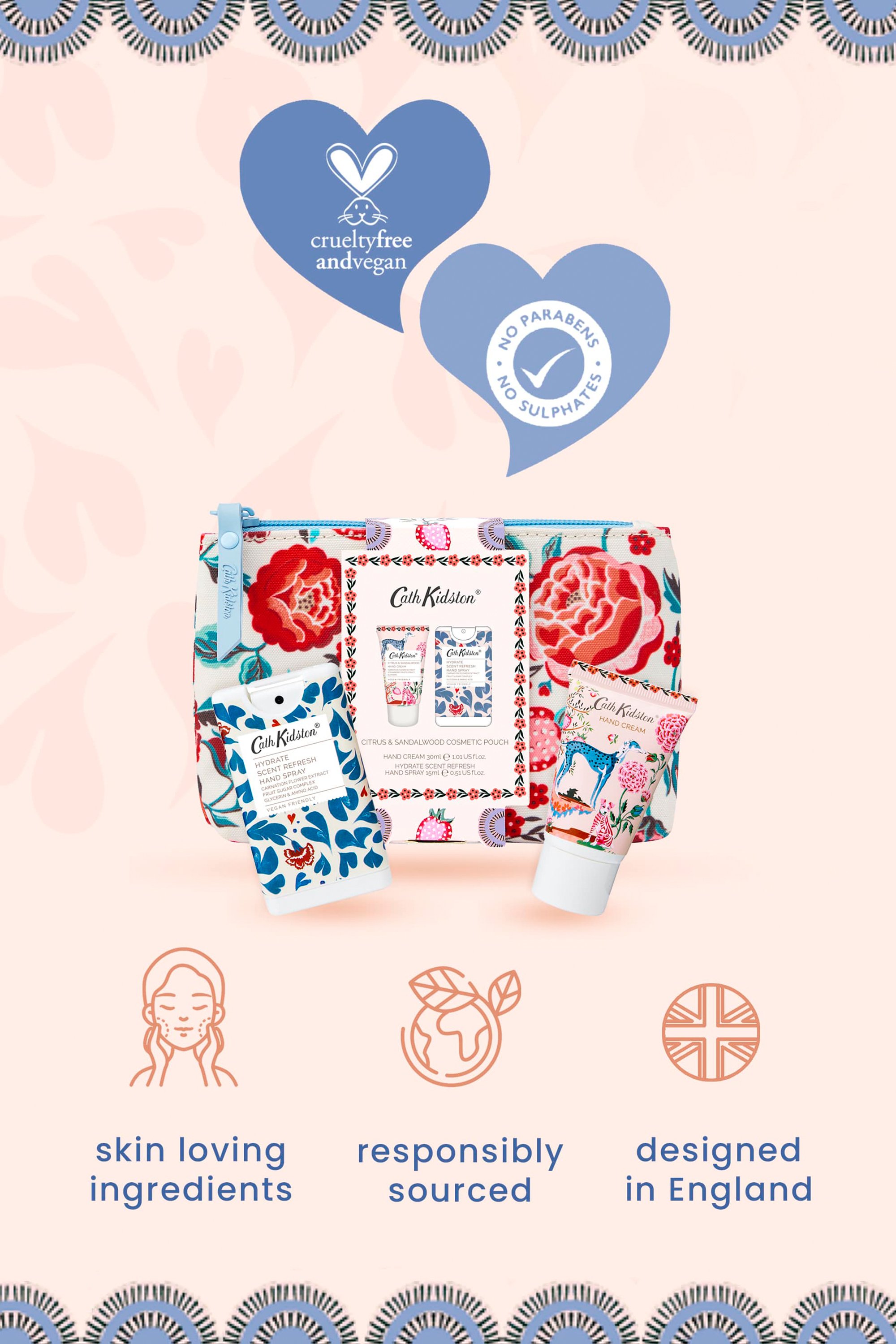 Strawberry Garden Hand Sanitiser & Cream Gift Set