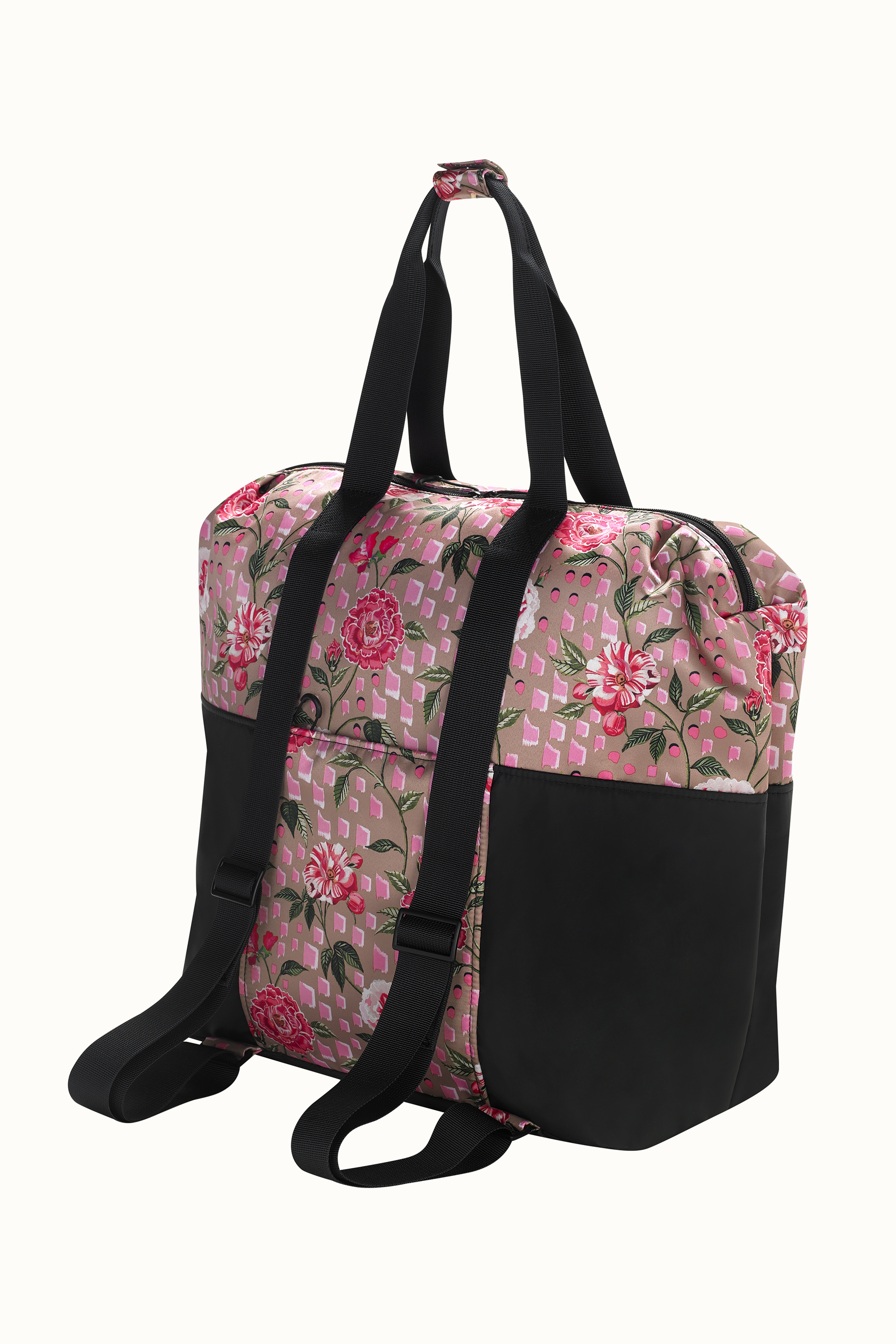 Tea Rose Recycled Satin Backpack Tote