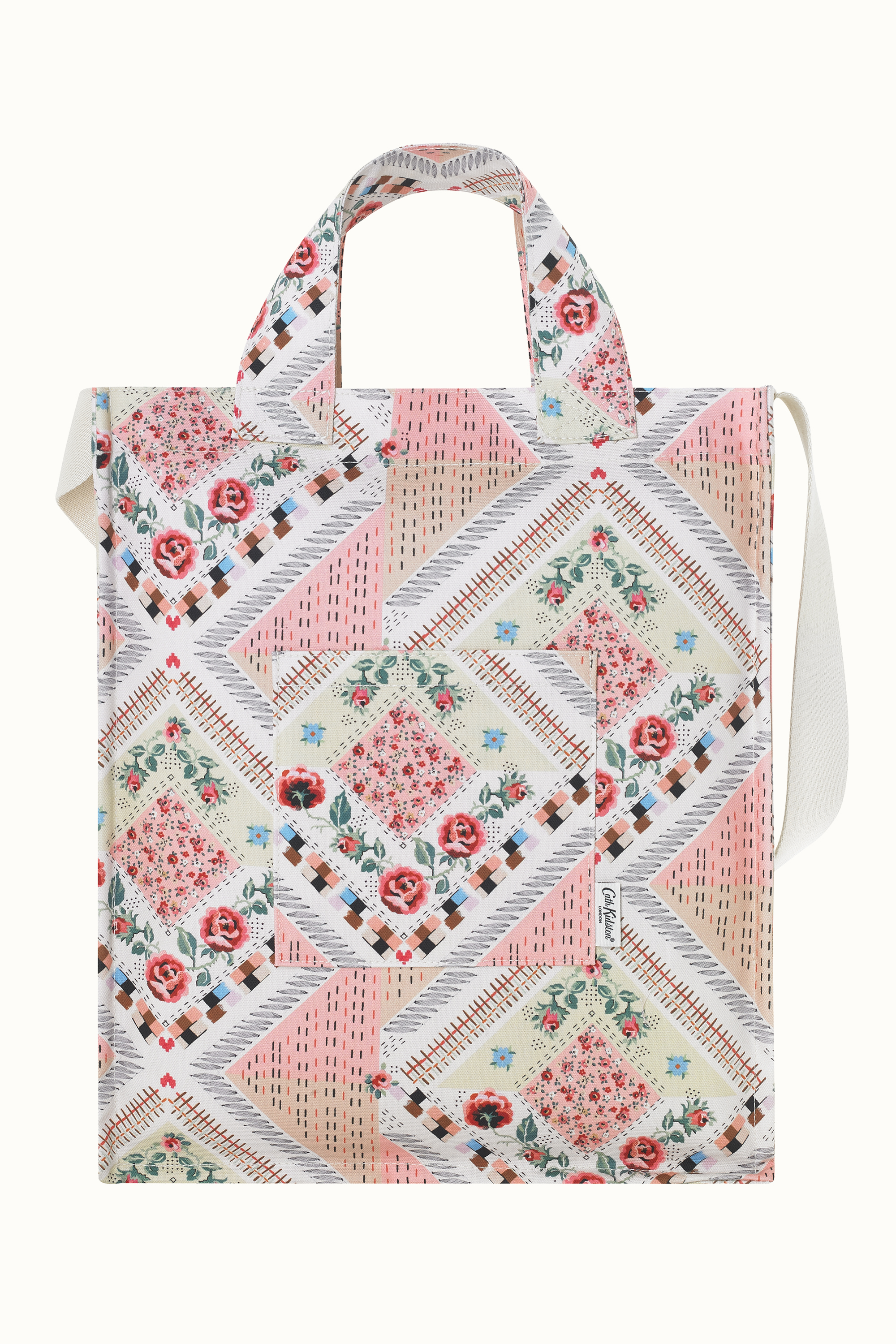 Patchwork Organic Cotton Tall Tote