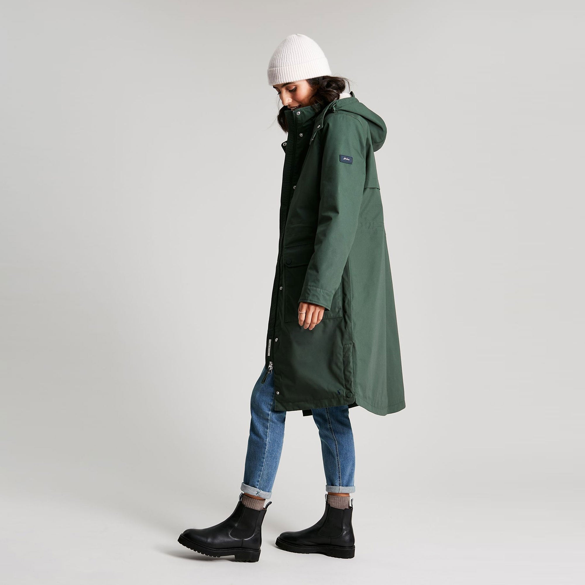 Joules Ladies Loxley Cosy Longline Parka With Borg Lining