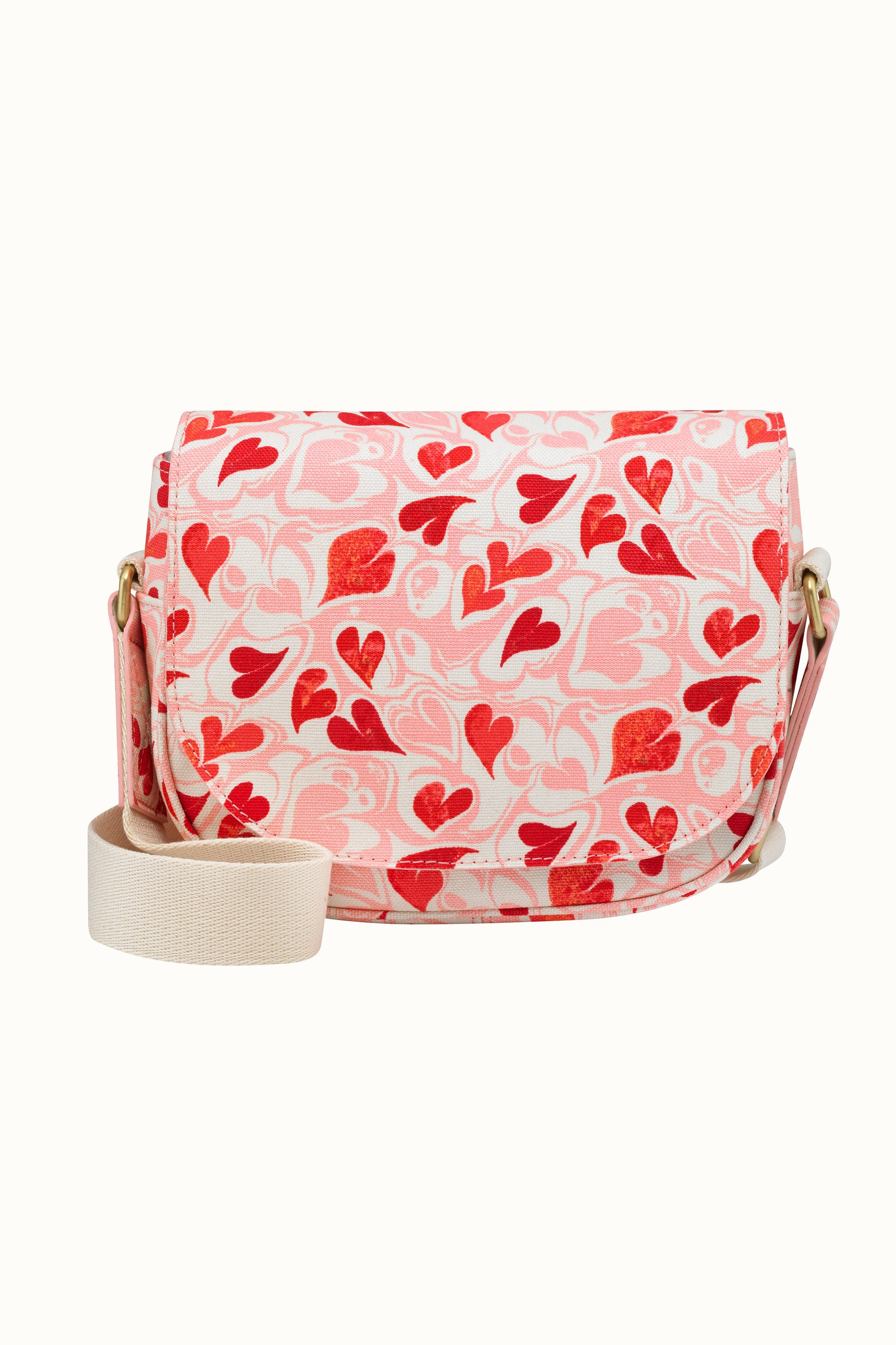 Marble Hearts Ditsy The Mini Saddle Bag