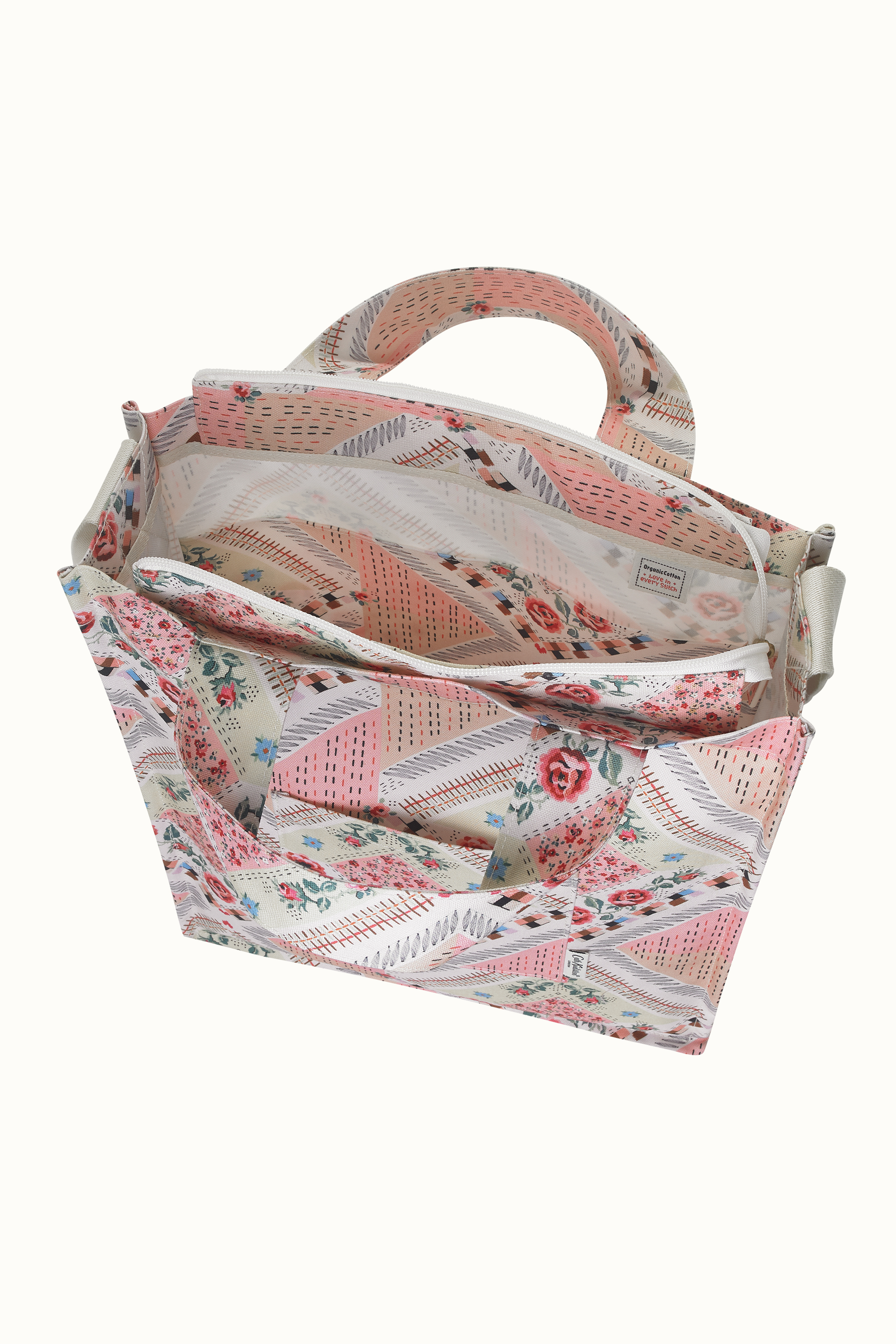 Patchwork Organic Cotton Tall Tote