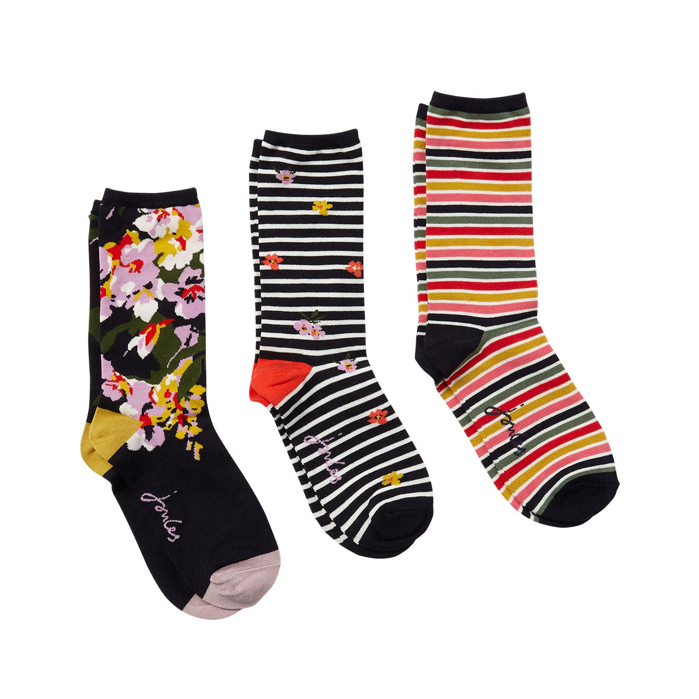Joules Ladies Excellent Everyday Eco Vero 3Pk Socks