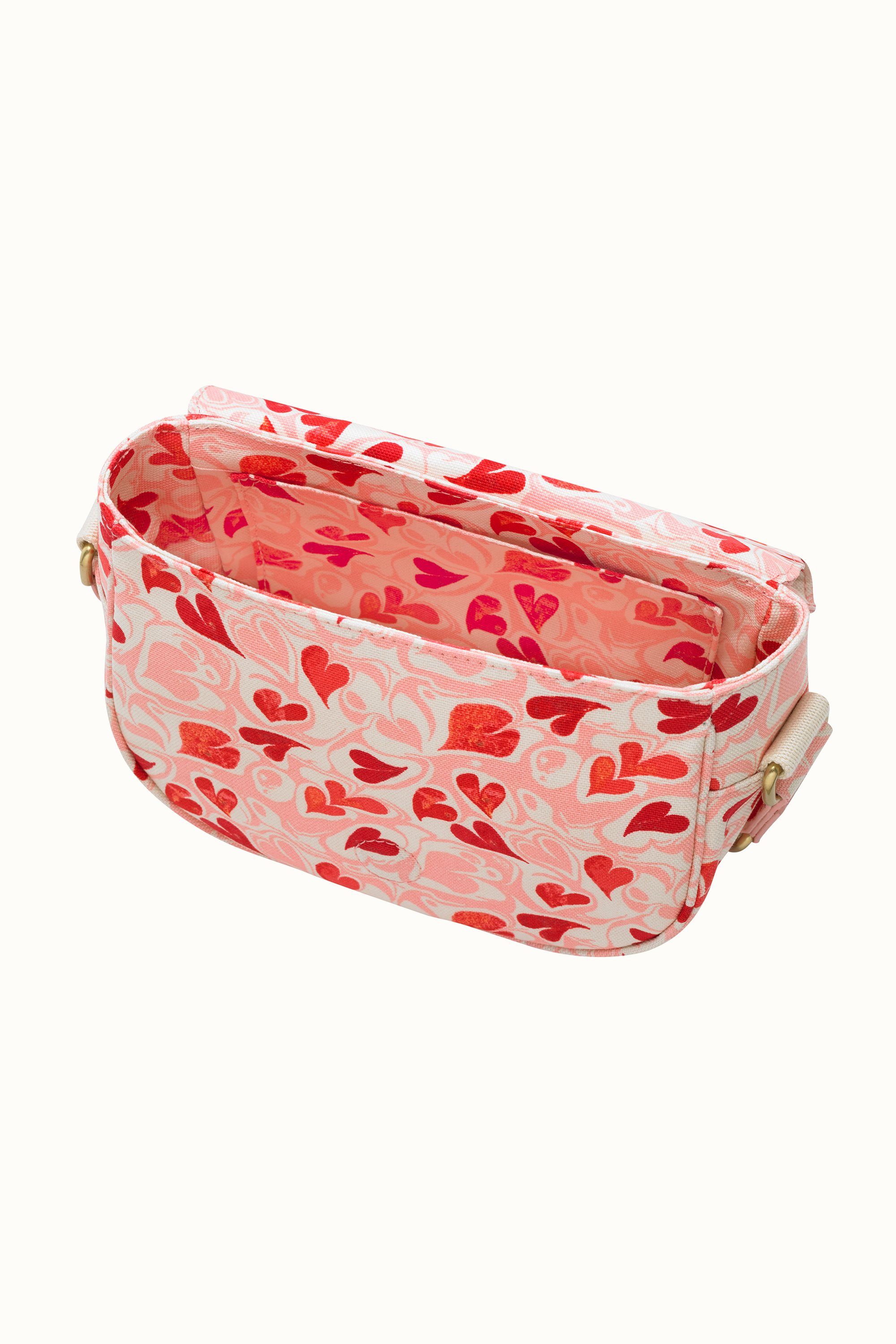 Marble Hearts Ditsy The Mini Saddle Bag