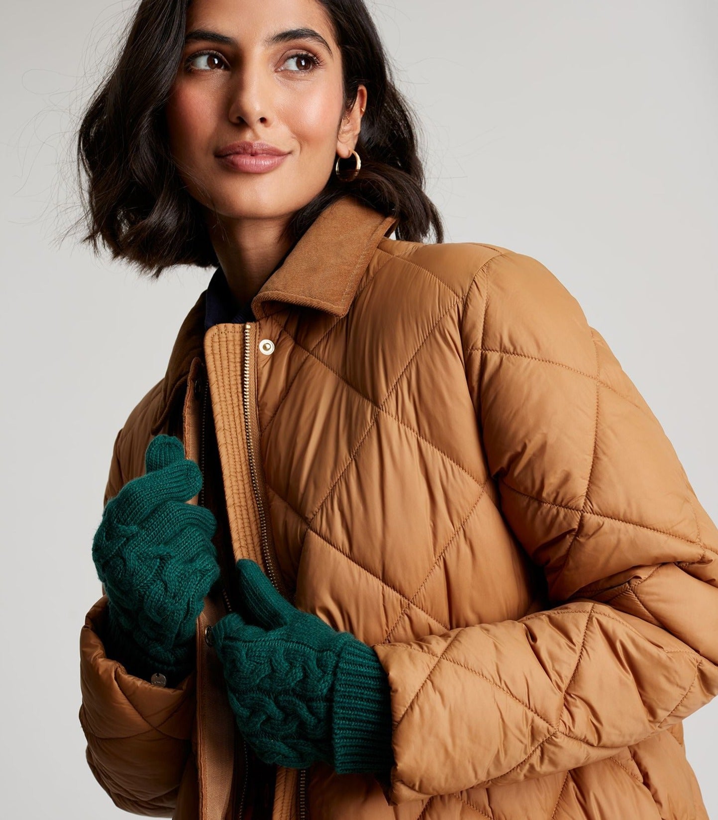 Joules Ladies Elena Cable Knit Gloves