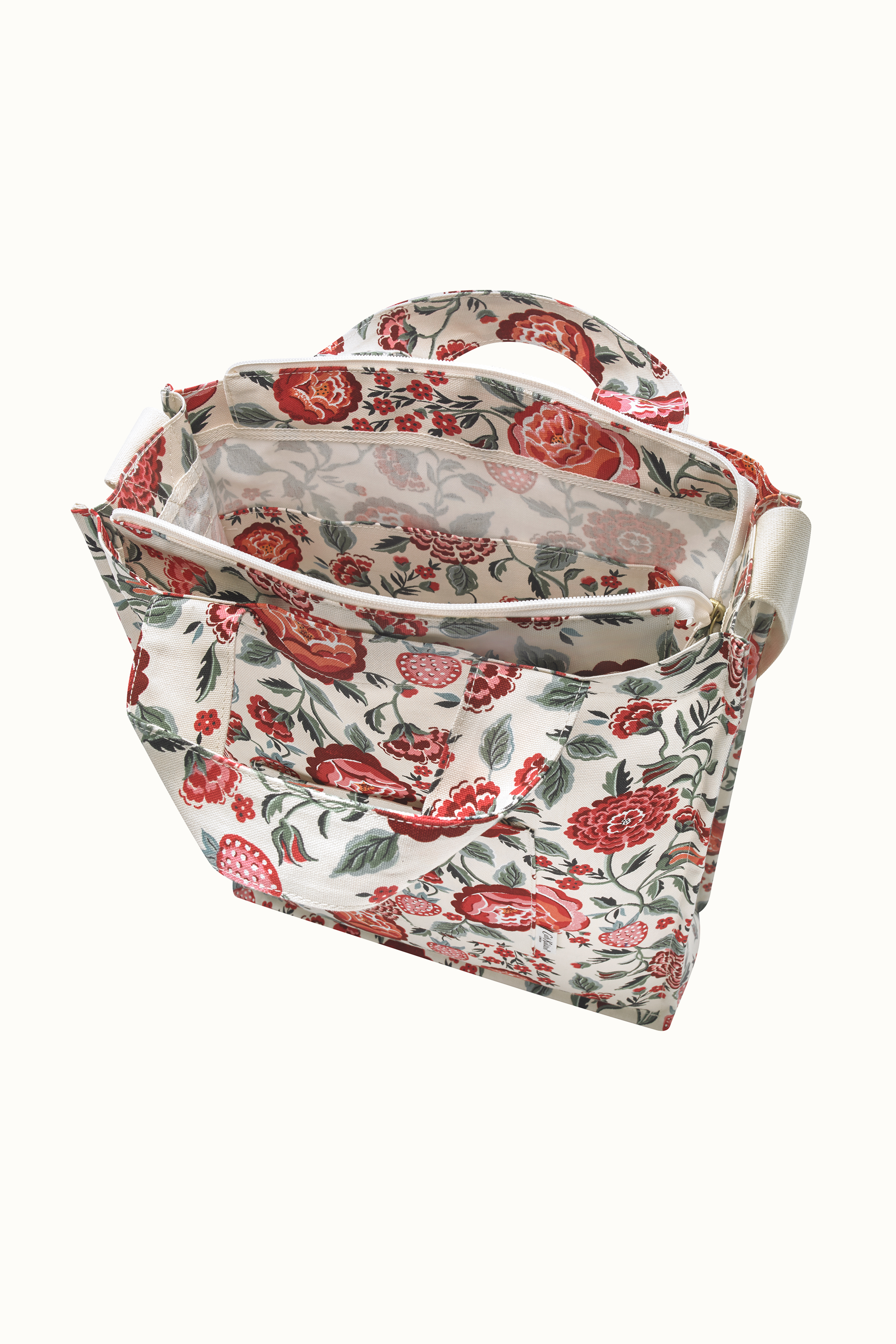 Strawberry Garden Organic Cotton Tall Tote Bag