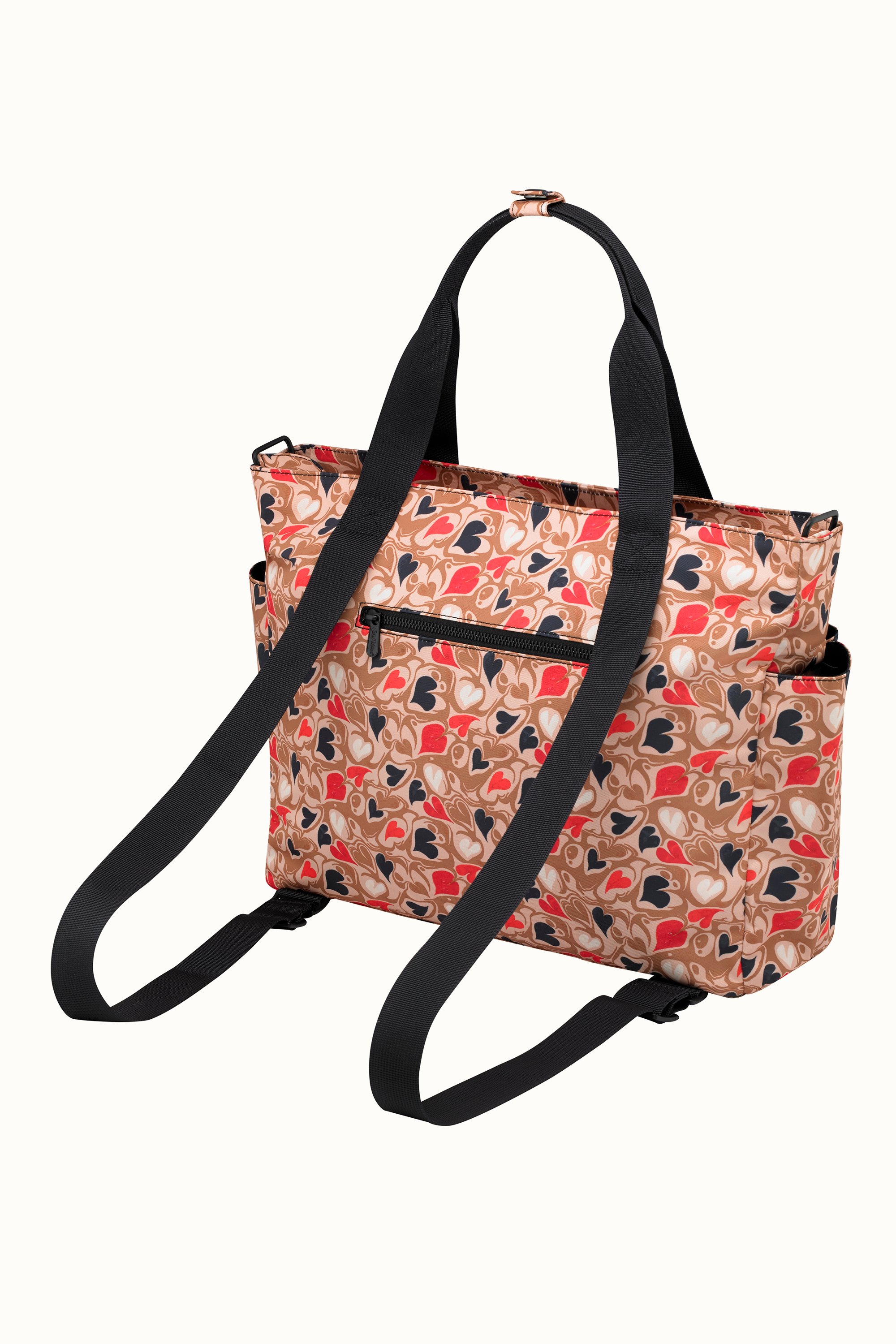 Marble Hearts Ditsy Tote Nappy Changing Bag