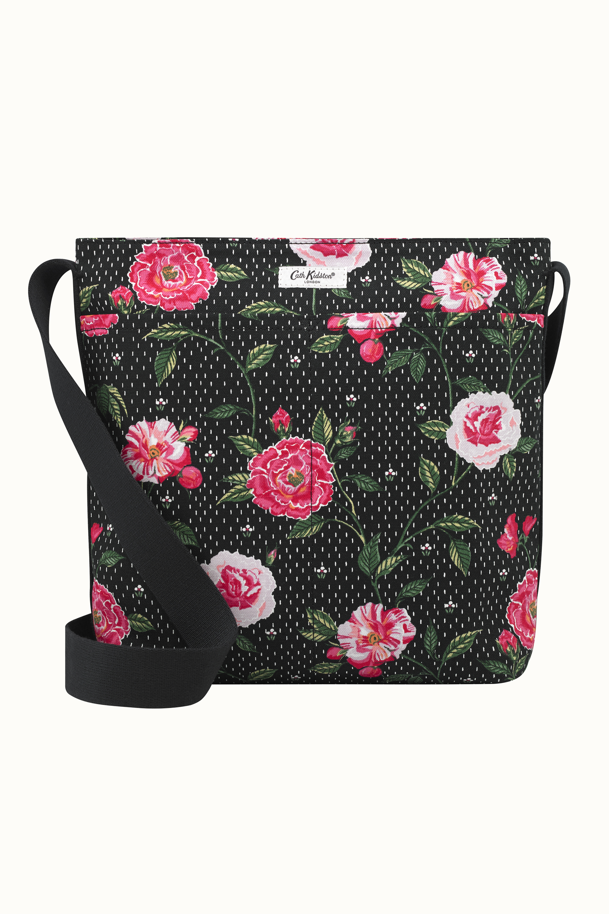 Tea Rose Zipped Messenger Bag