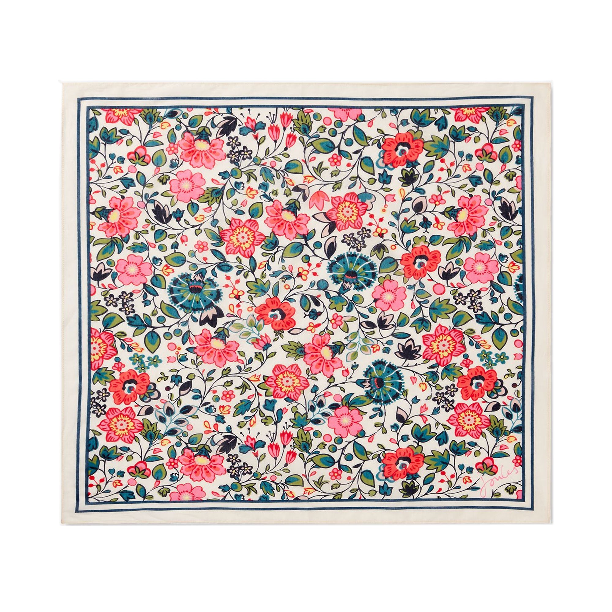 Joules Ladies Parlow Cotton Square Scarf