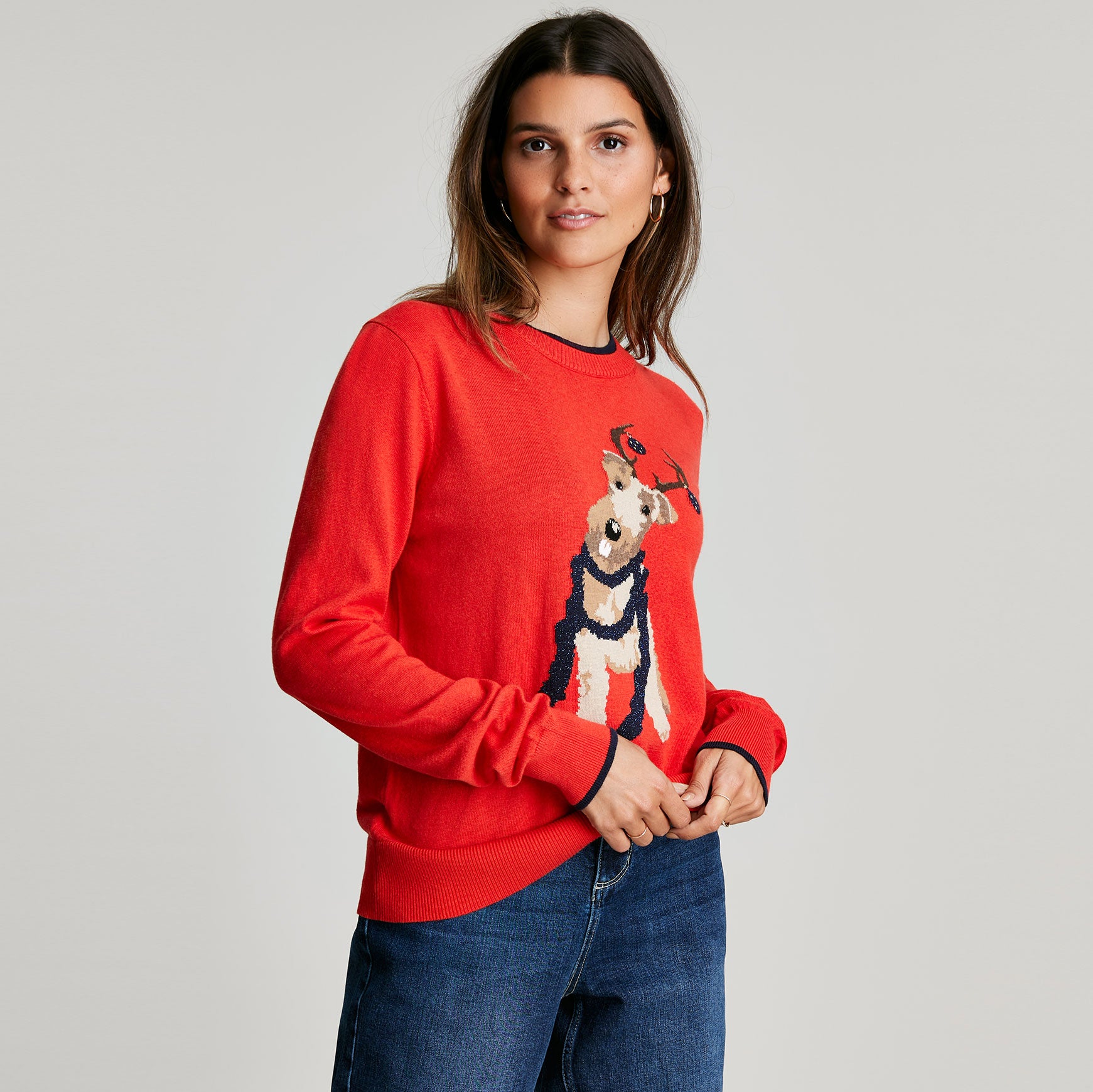 Joules Ladies Mariella Festive Intarsia Jumper