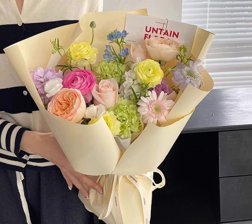 Pink Lychee Rose Bouquet for Girlfriend Girlfriend Mother's Day Birthday Gift fresh flowers