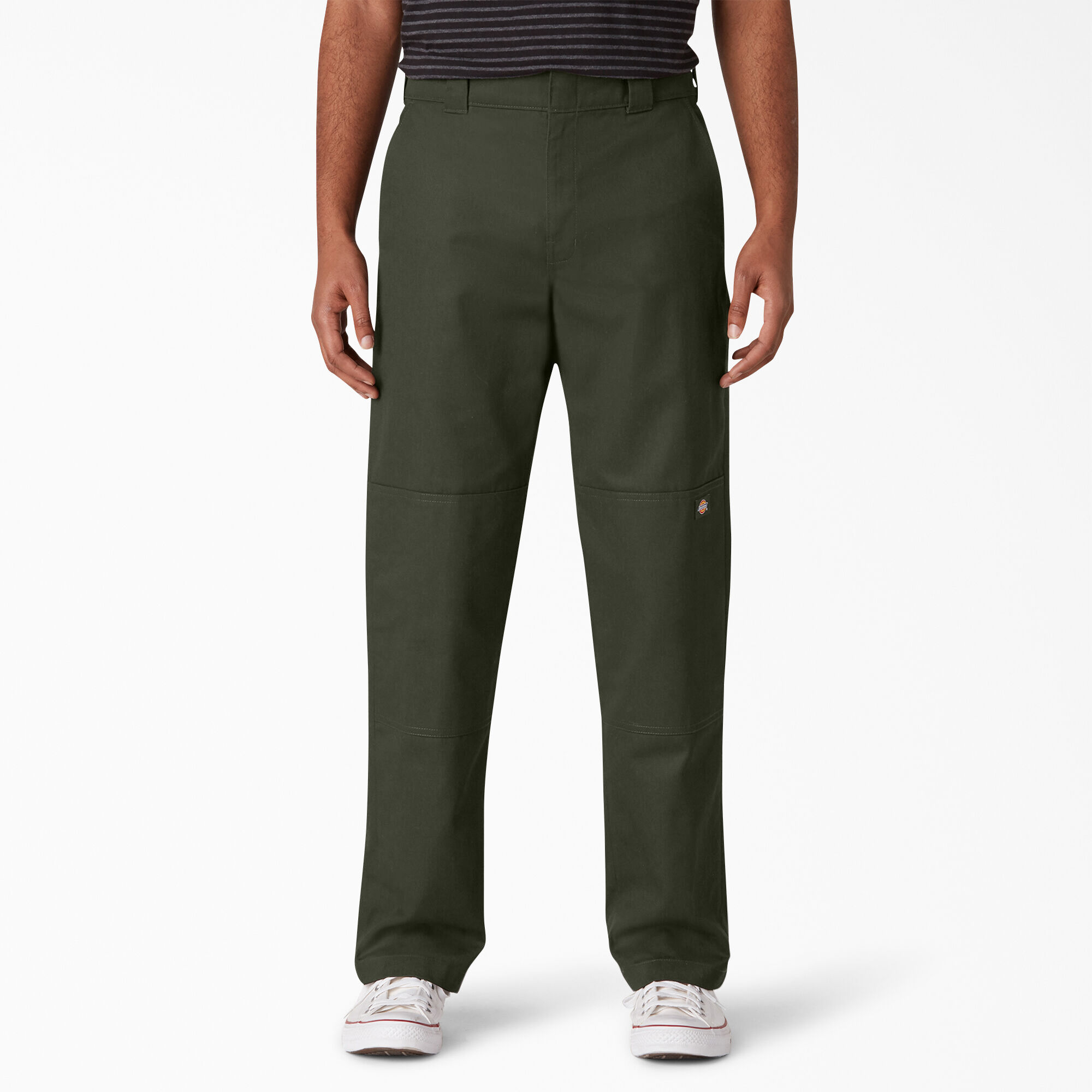 Slim Straight Fit Double Knee Pants
