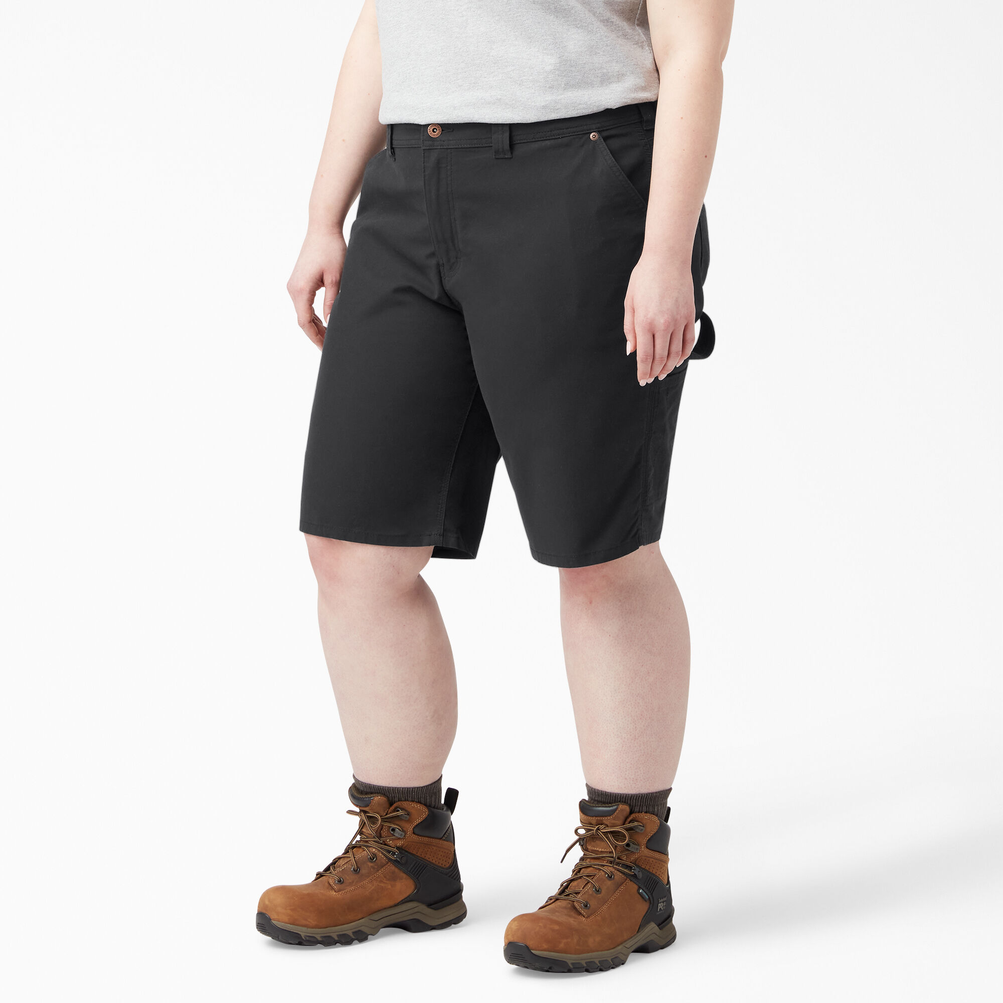 Women's Plus Relaxed Fit Duck Carpenter Shorts, 11