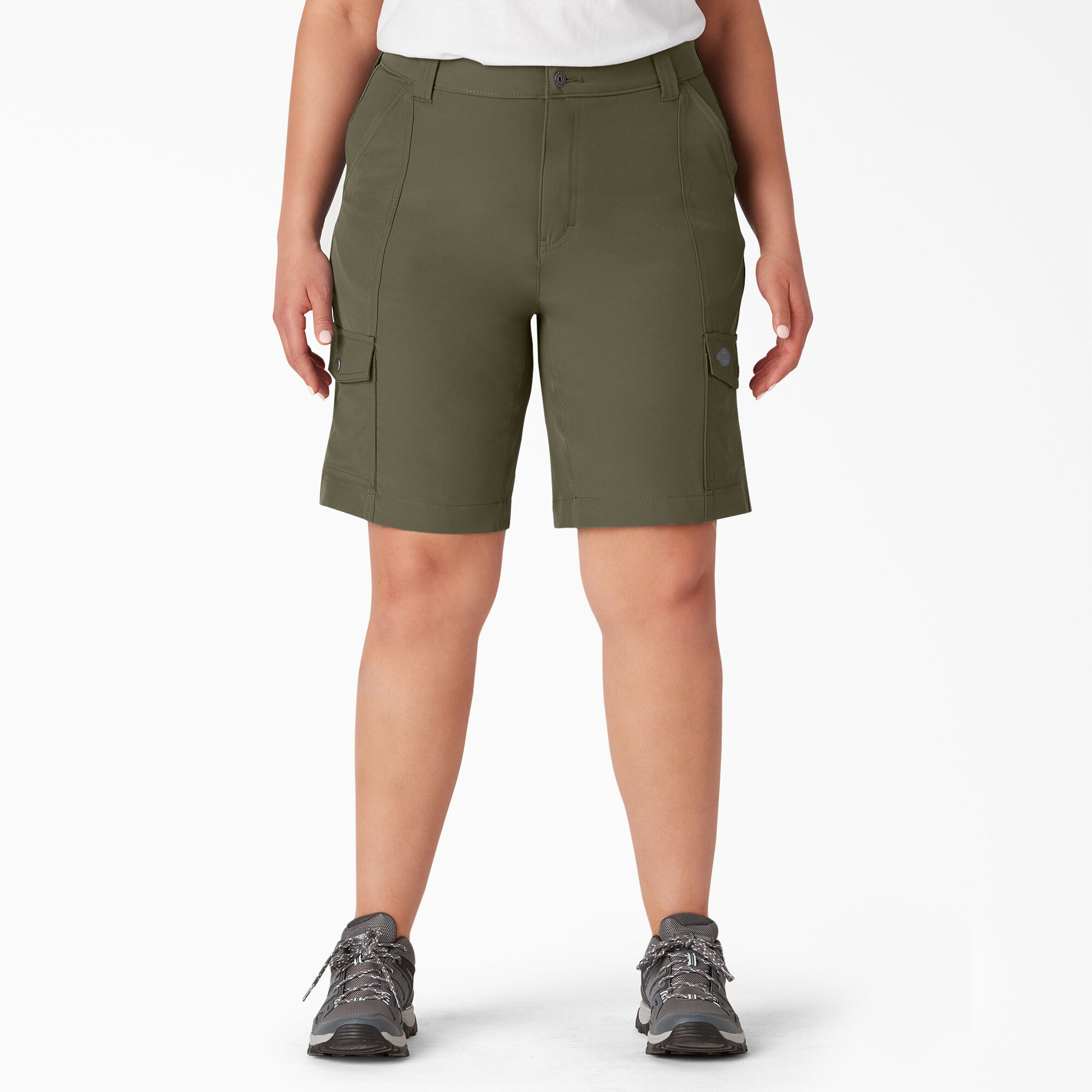 Women's Plus Cooling Slim Fit Cargo Shorts, 10