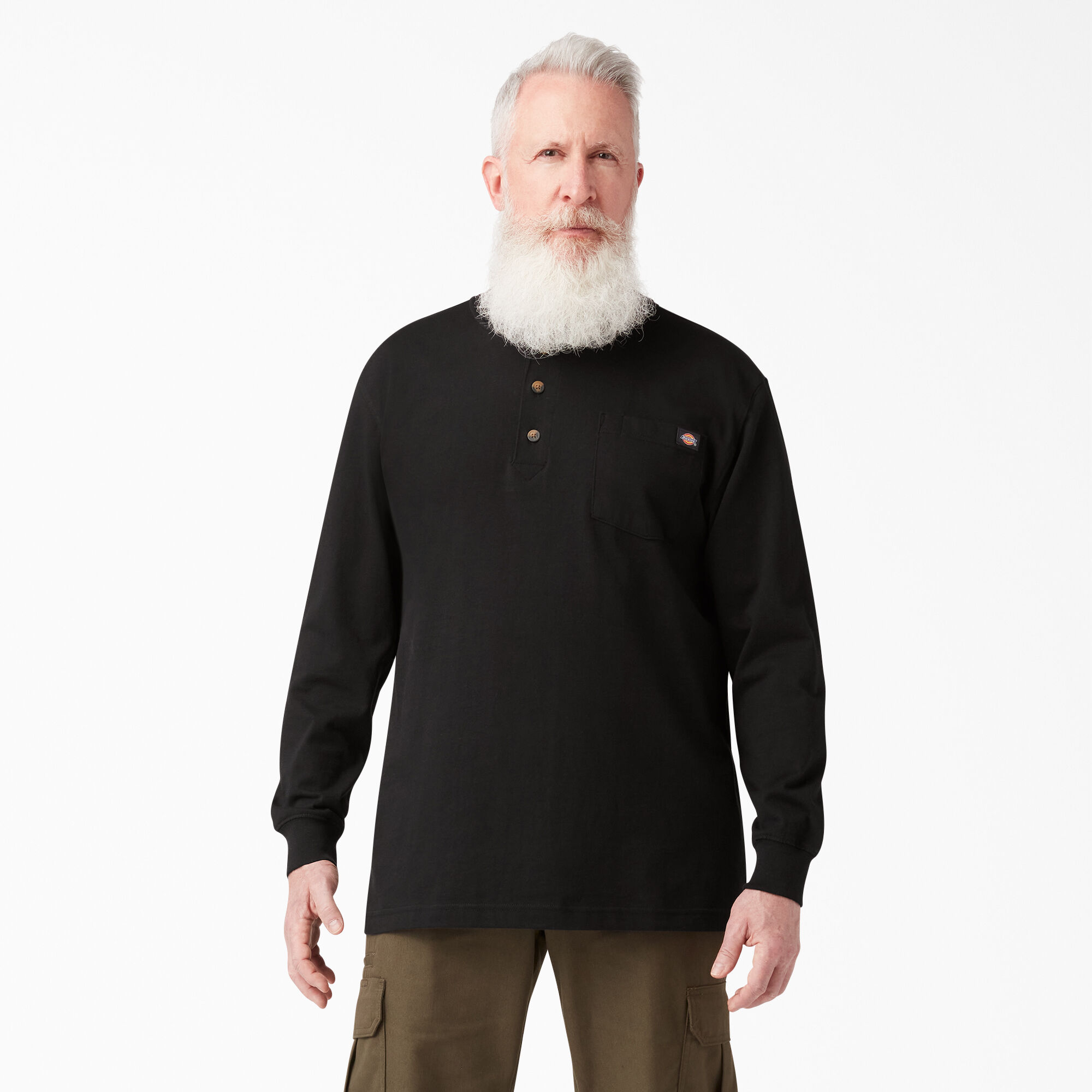 Heavyweight Long Sleeve Henley T-Shirt