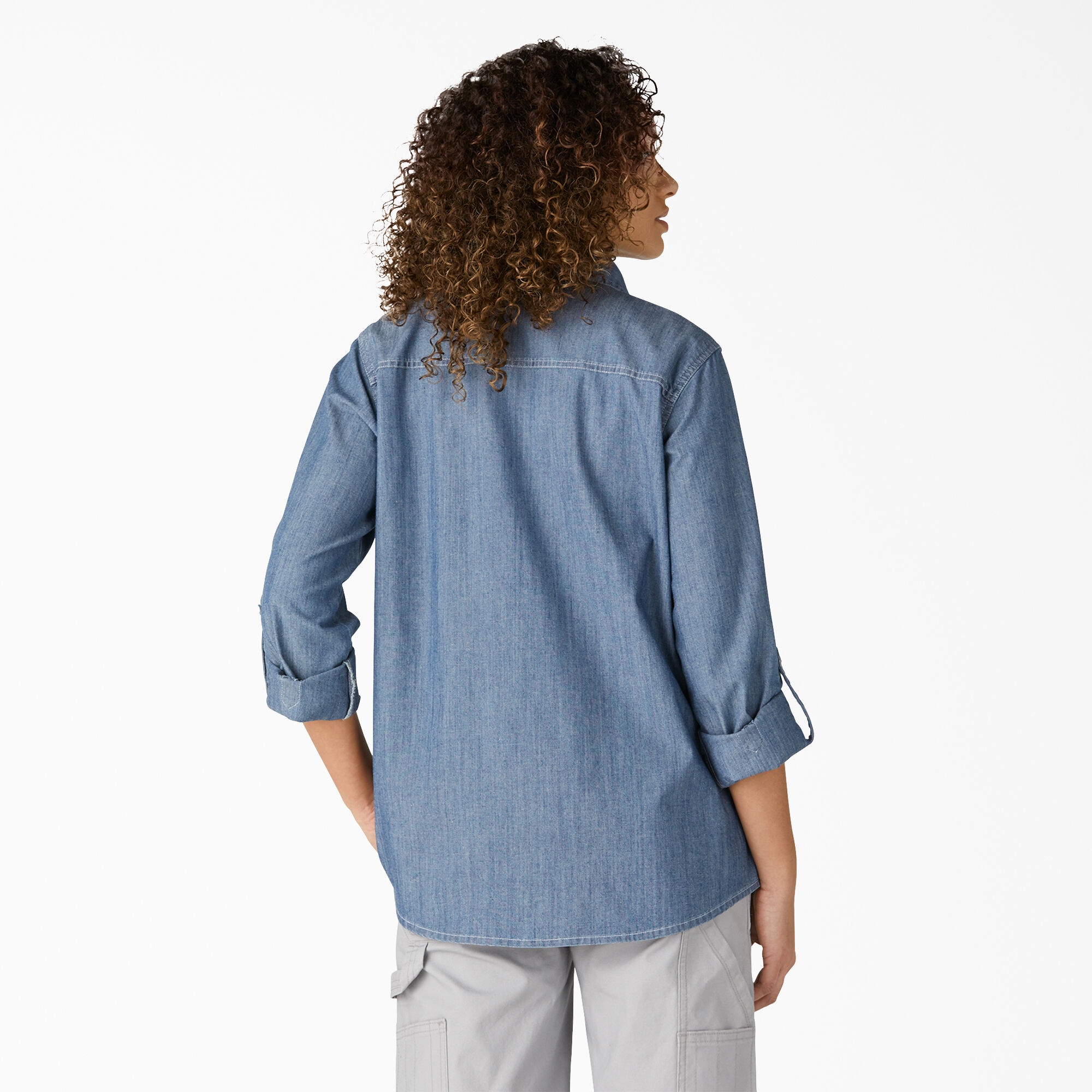 Women's Chambray Roll-Tab Work Shirt