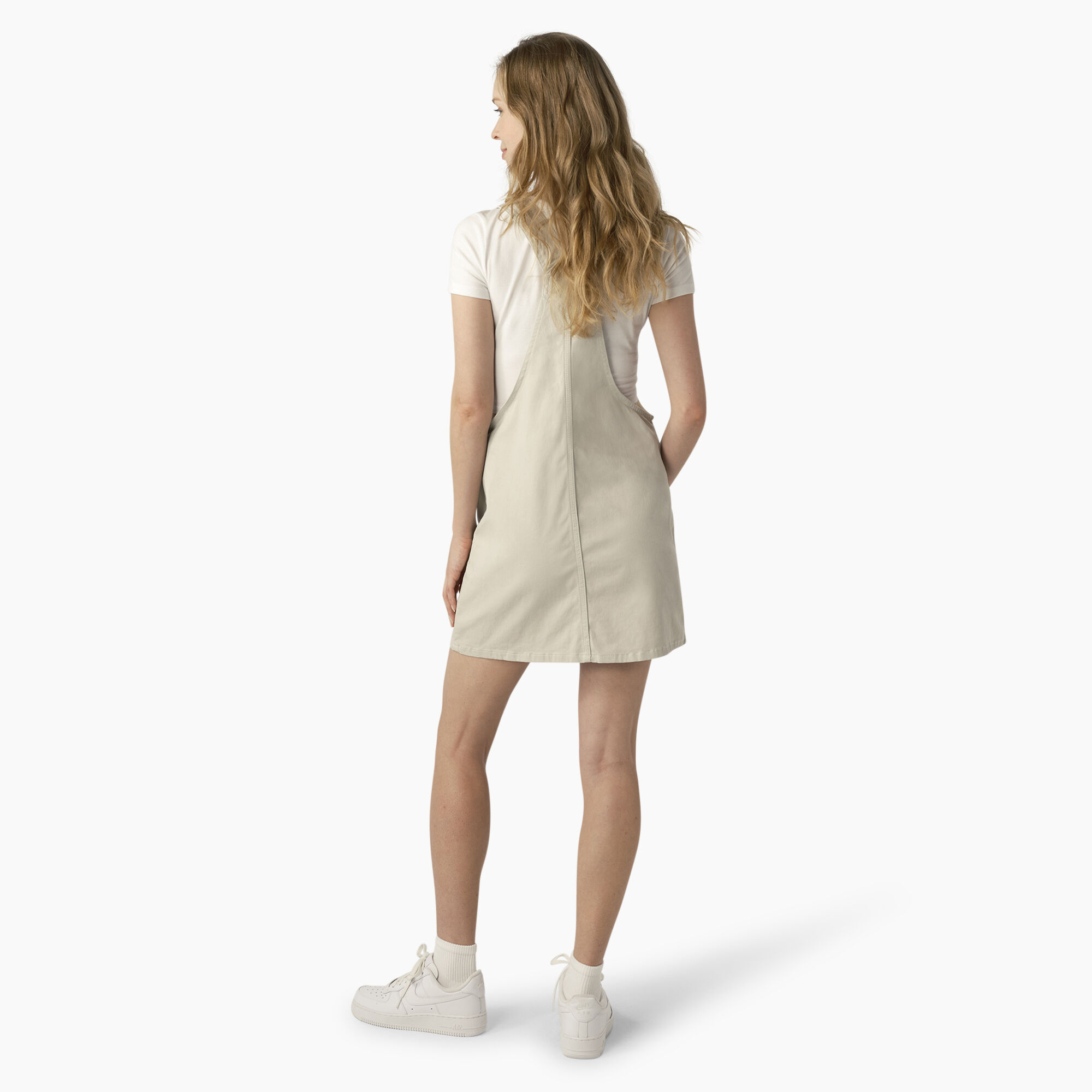 Women's Regular Fit Colorblock Bib Overall Dress