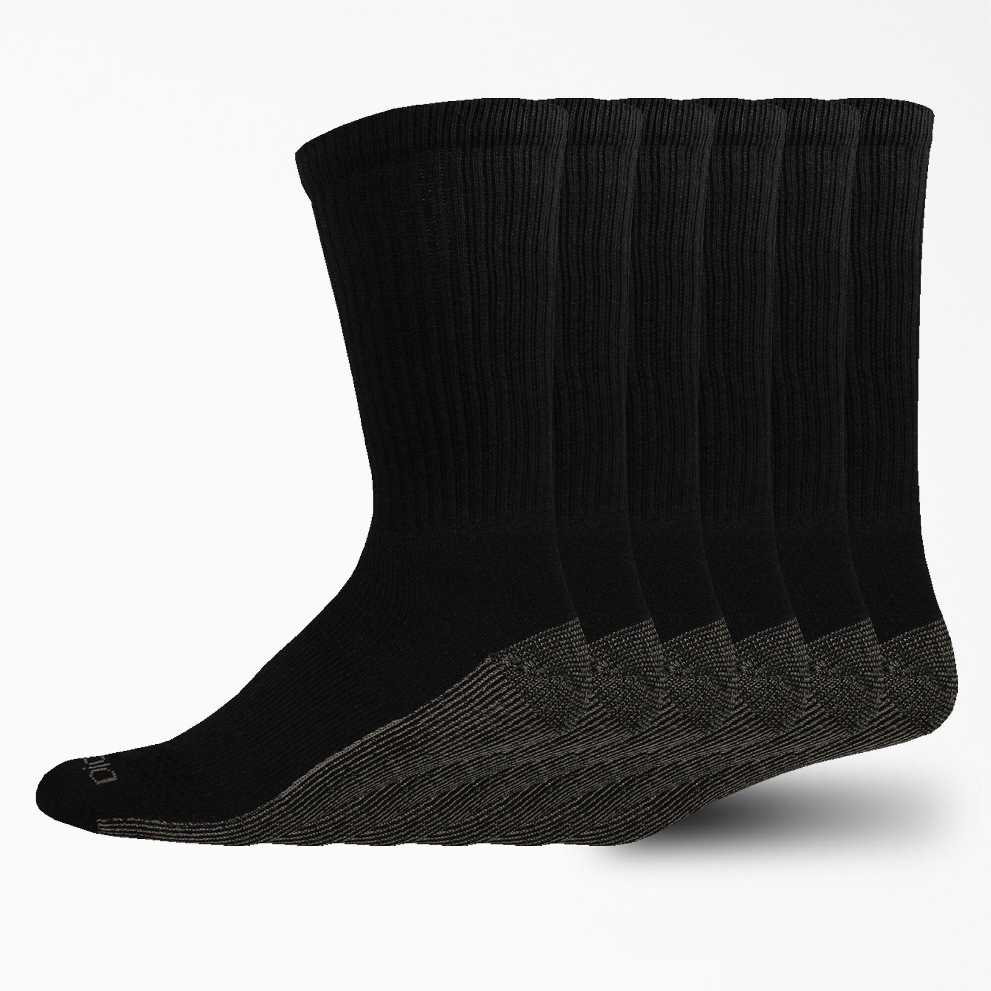 Moisture Control Crew Work Socks, Size 12-15, 6-Pack