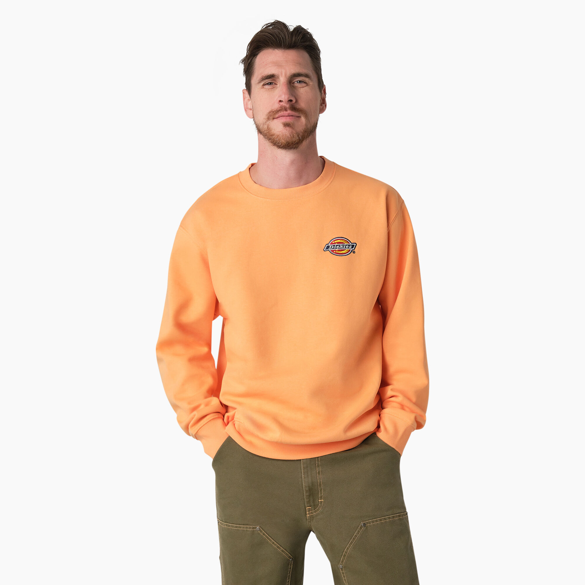 Fleece Embroidered Chest Logo Sweatshirt