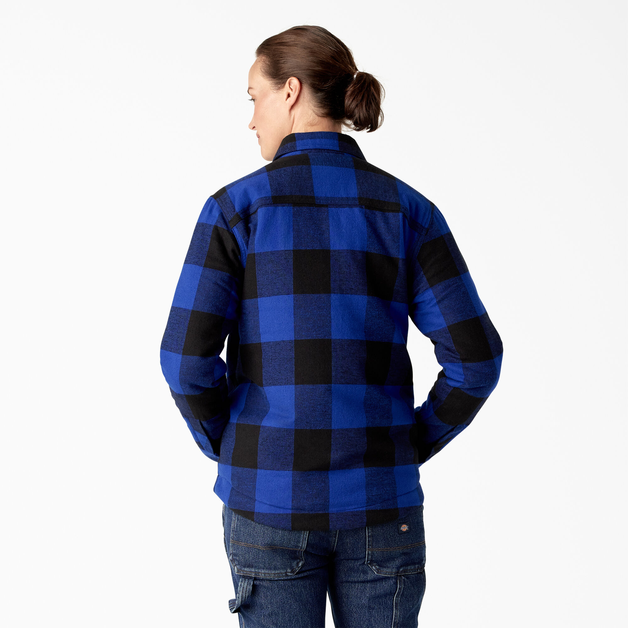 Women's Flannel High Pile Fleece Lined Chore Coat