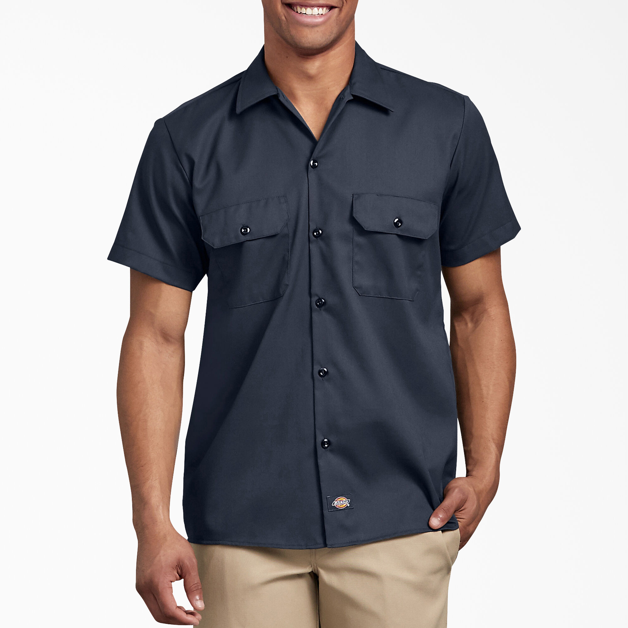 Slim Fit Short Sleeve Work Shirt