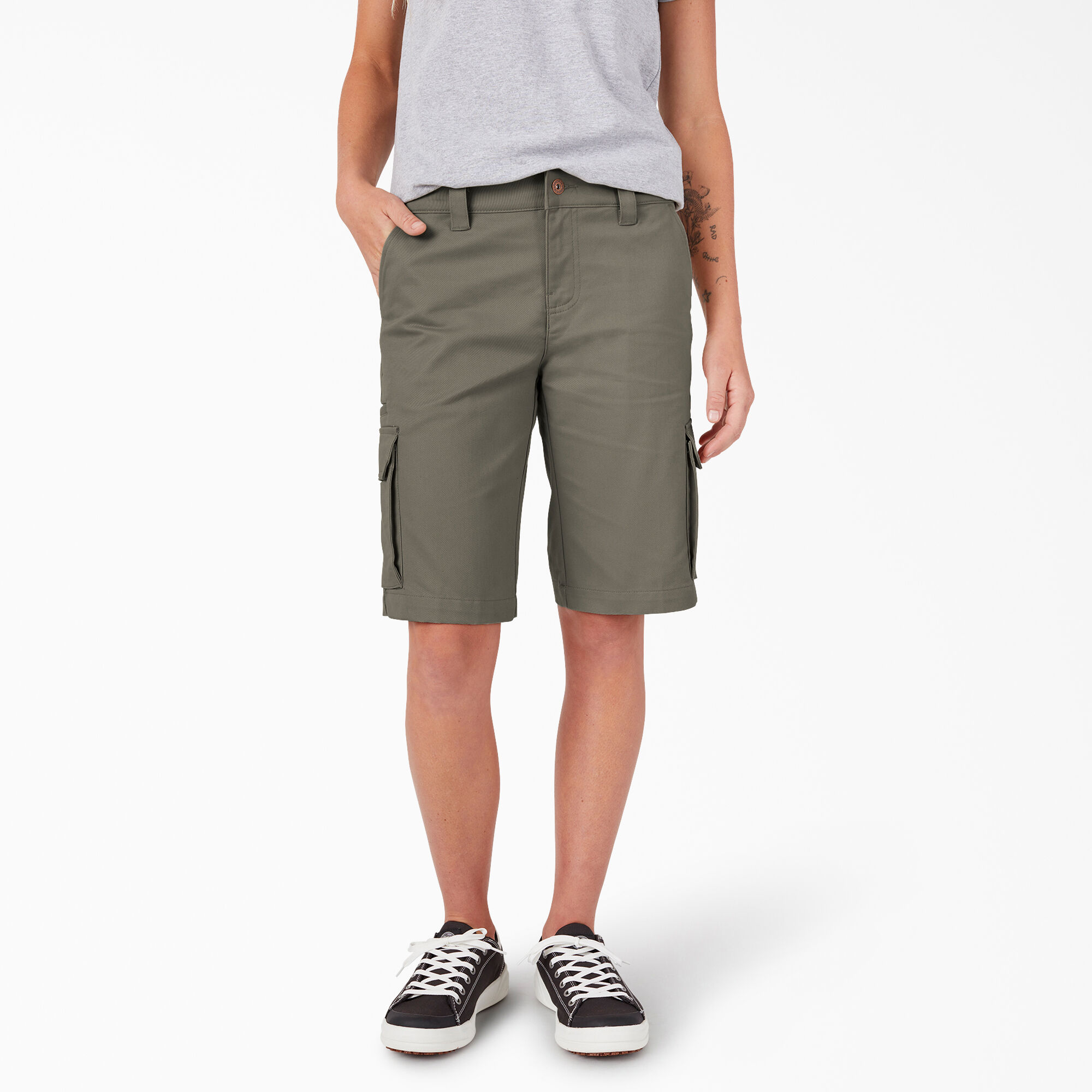 Women's Relaxed Fit Cargo Shorts, 11