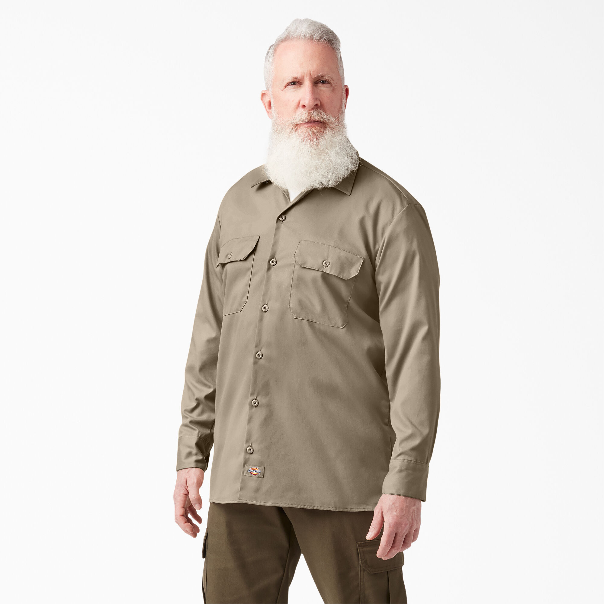 Relaxed Fit Long Sleeve Work Shirt
