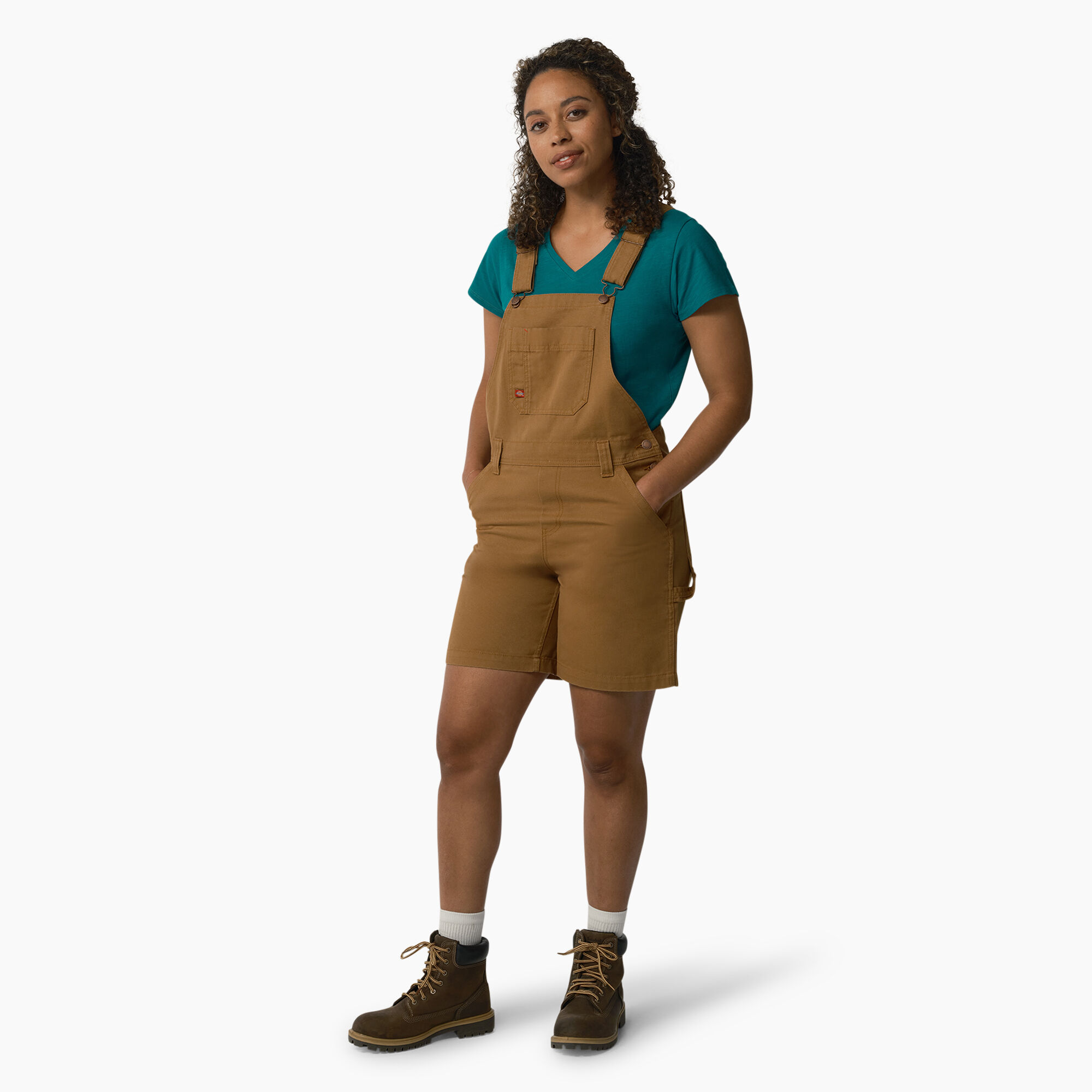Women's Relaxed Fit Bib Shortalls, 7