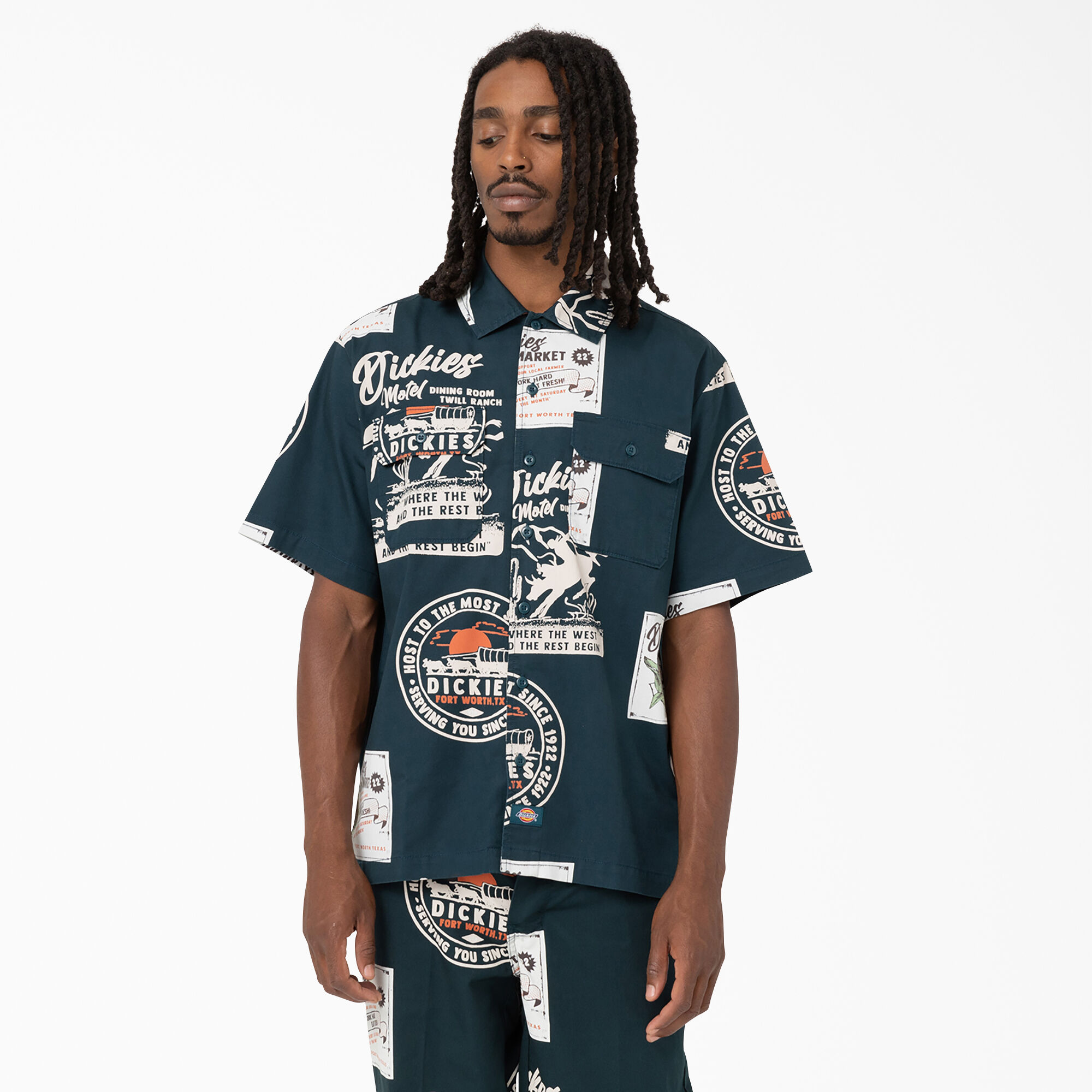 Greensburg Printed Twill Short Sleeve Shirt