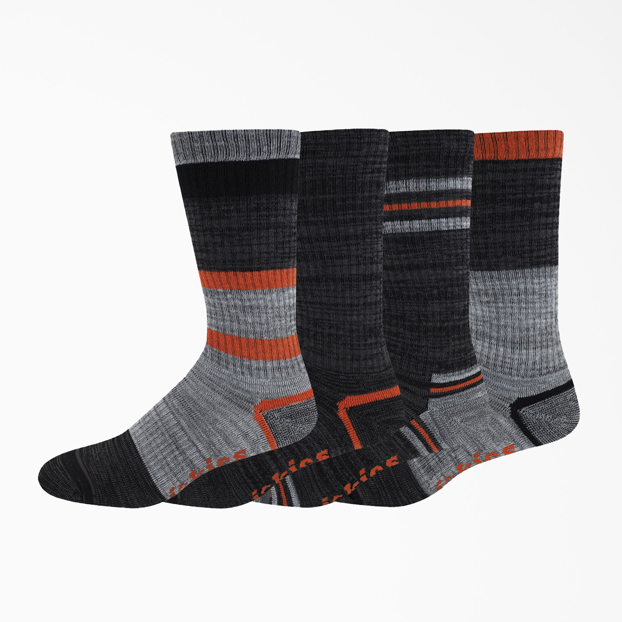 Striped Crew Socks, Size 6-12, 4-Pack