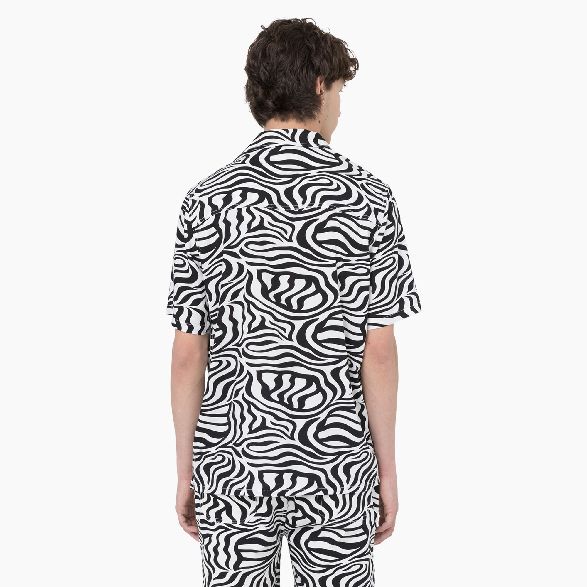 Zebra Print Short Sleeve Shirt