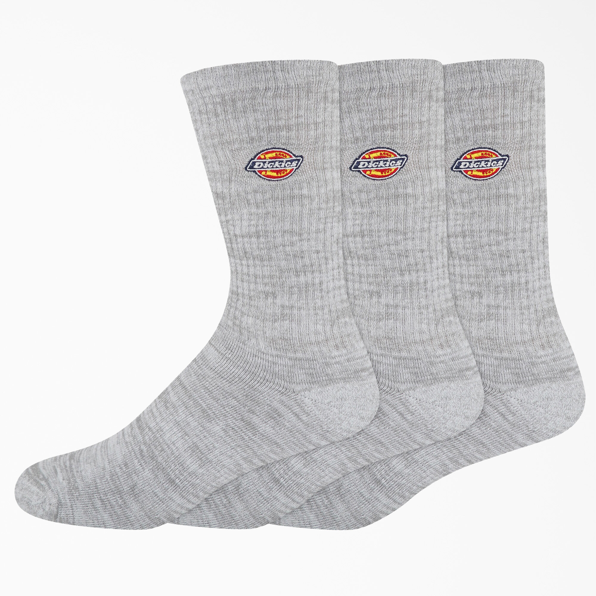 Dickies Embroidered Crew Socks, Size 6-12, 3-Pack