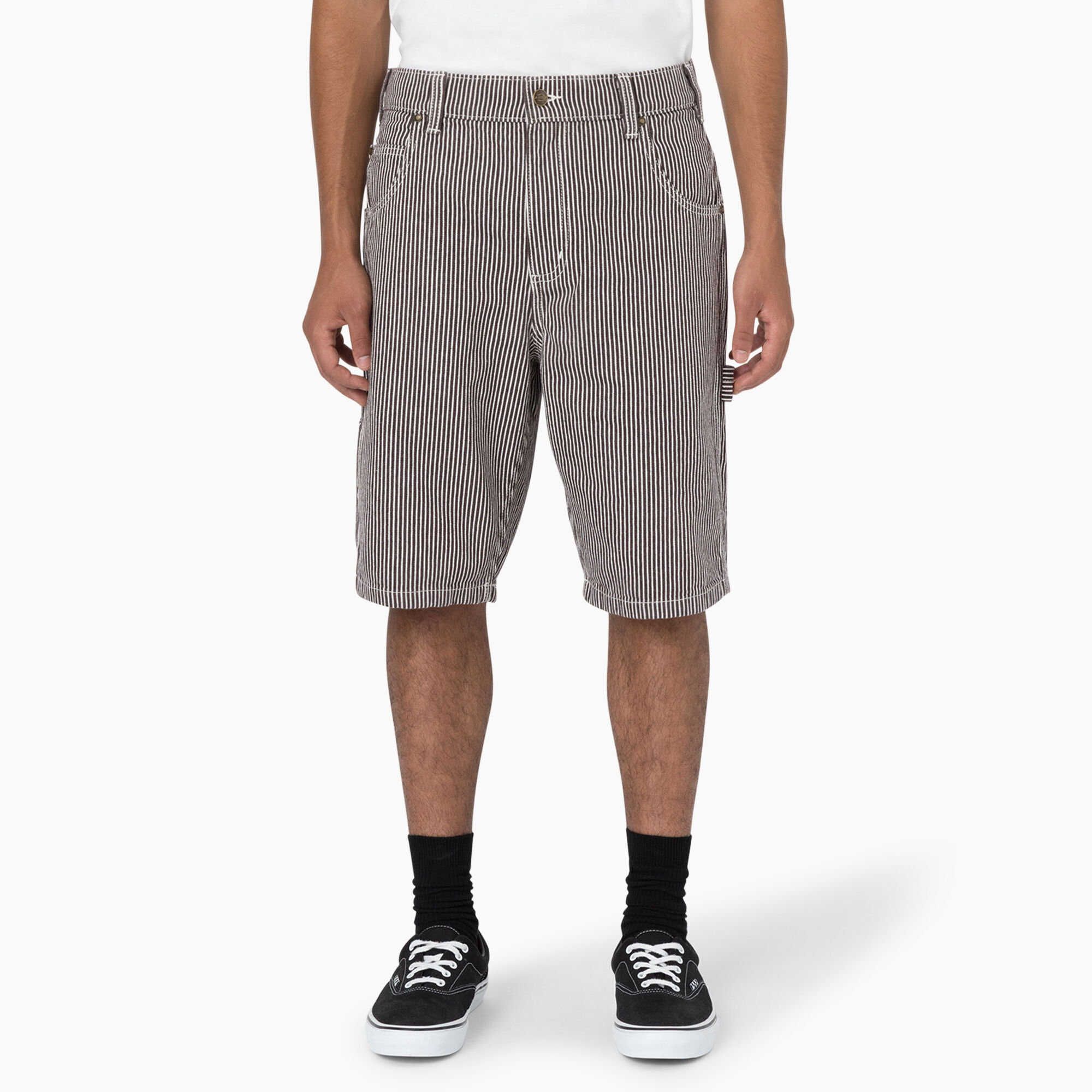 Hickory Stripe Relaxed Fit Carpenter Shorts, 11