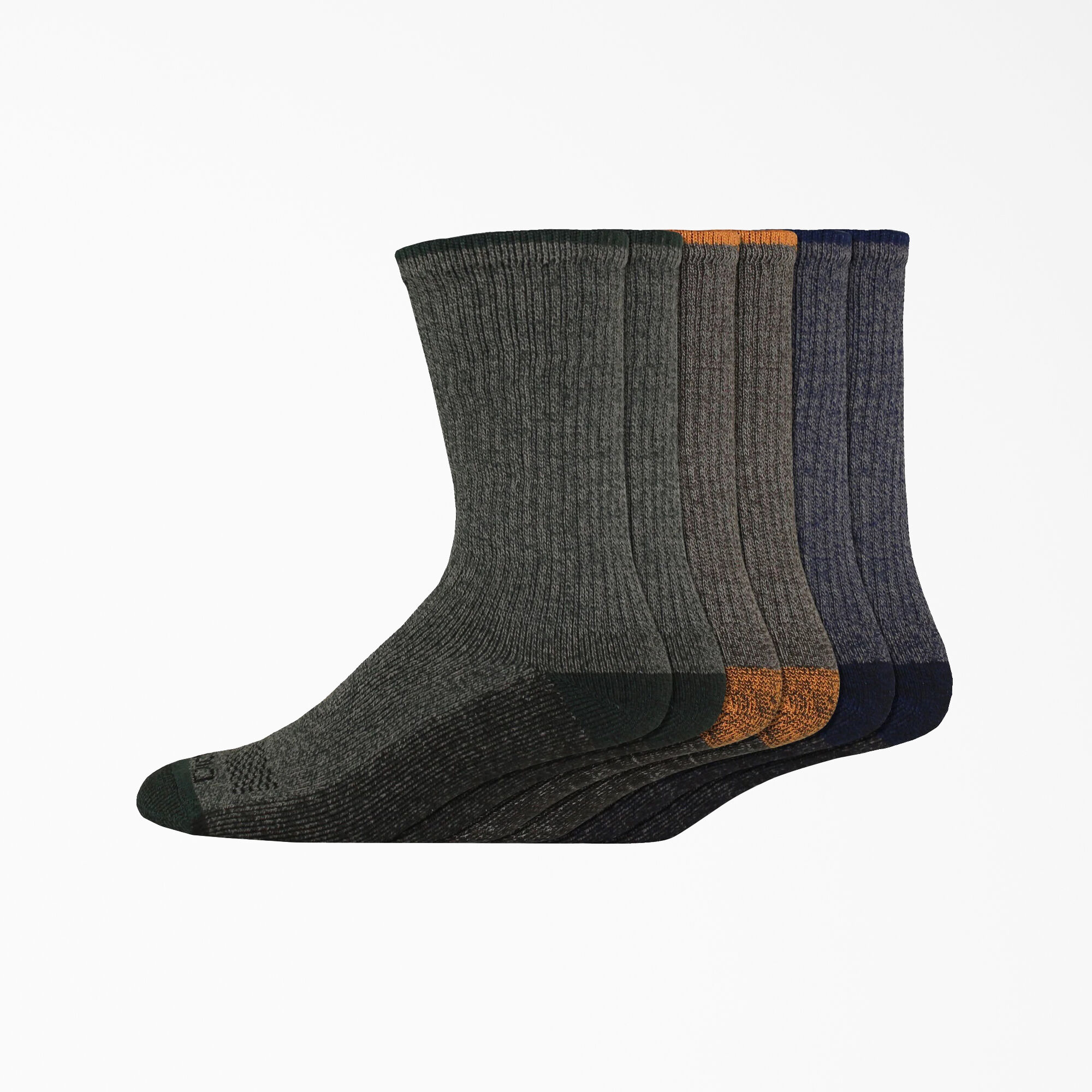 Moisture Control Crew Work Socks, Size 6-12, 6-Pack