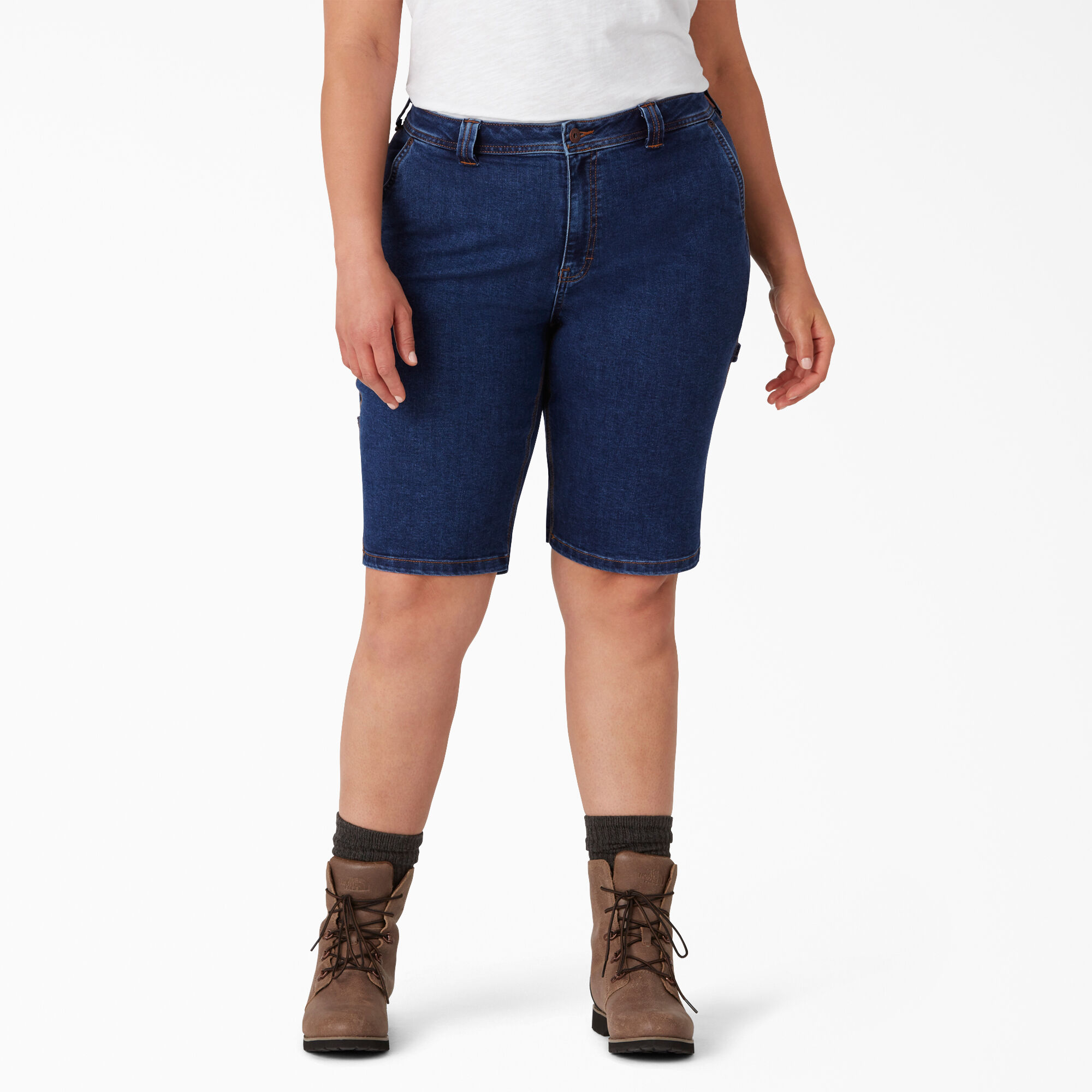 Women's Plus Relaxed Fit Carpenter Shorts, 11