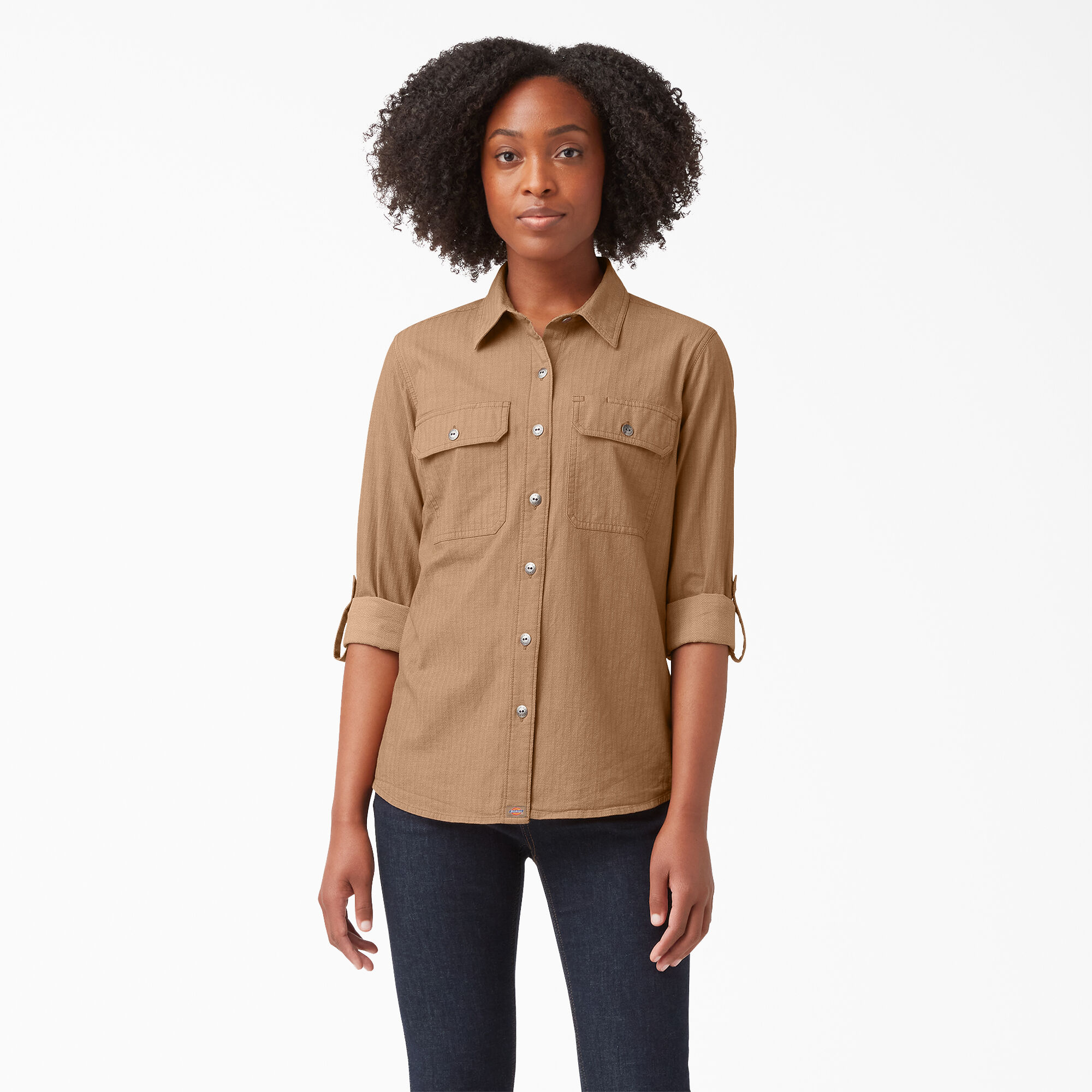 Women's Long Sleeve Roll-Tab Work Shirt
