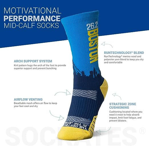 Inspirational Athletic Running Socks - Mid-Calf