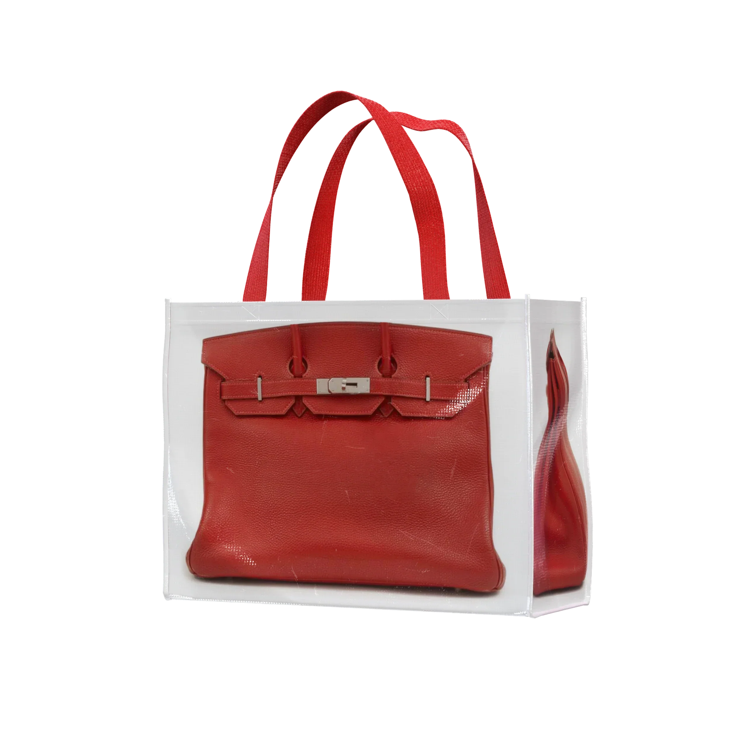 GroceryBags Creative Parody Platinum Bag Print Woven Bag Fire OverThe Net Birkin Fitness Casual Bag