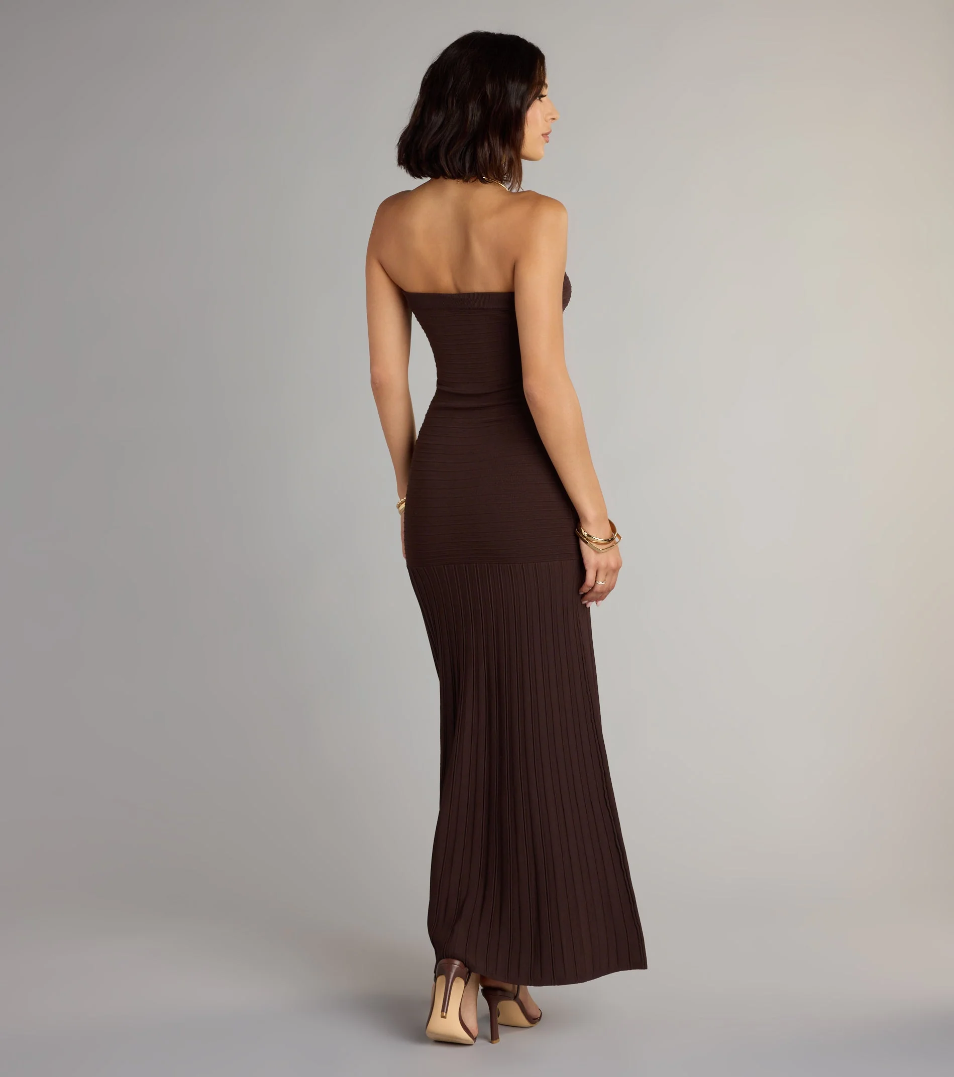 All Eyes On You Strapless Maxi Dress