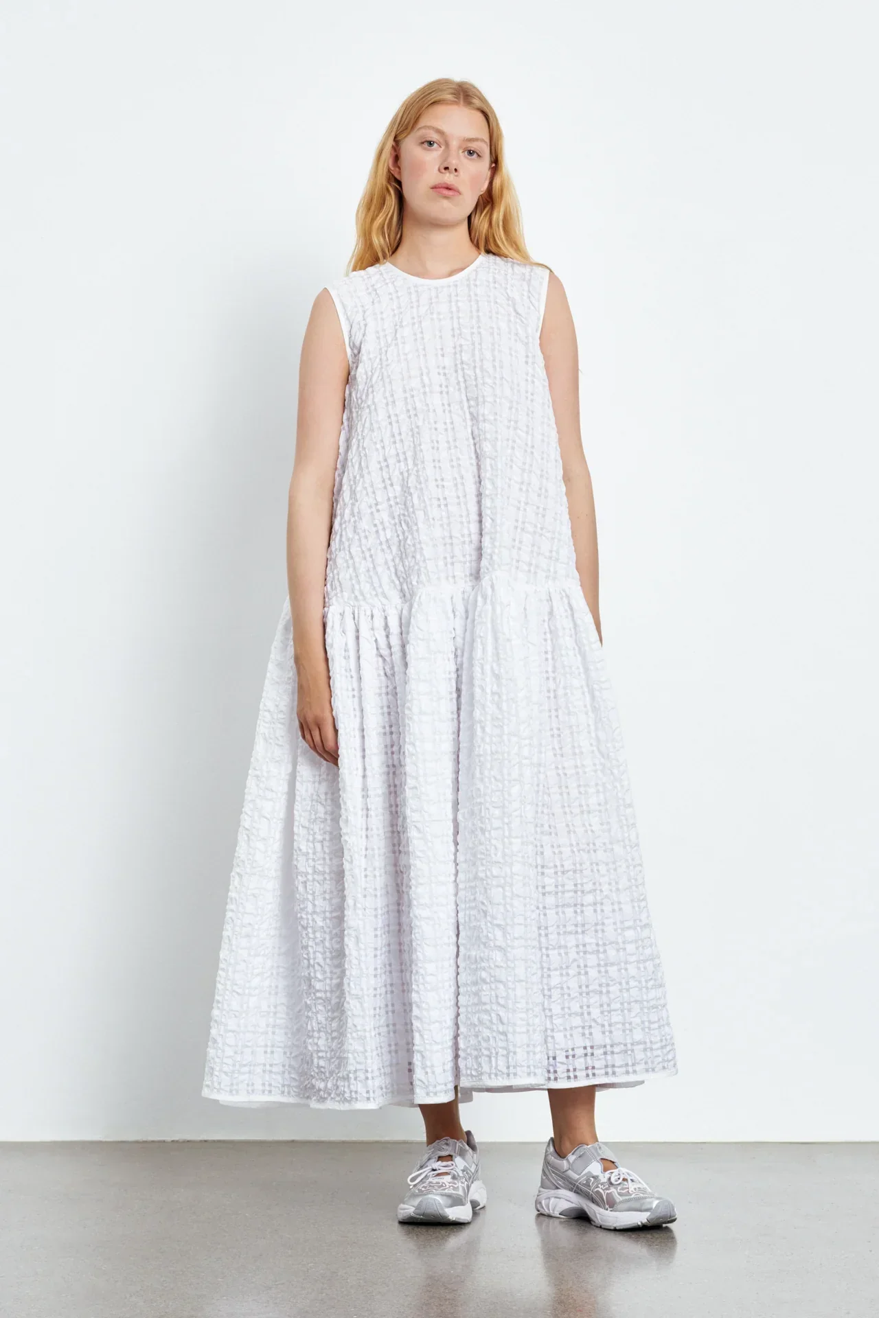 Anna Karin | Dress Check Seersucker White