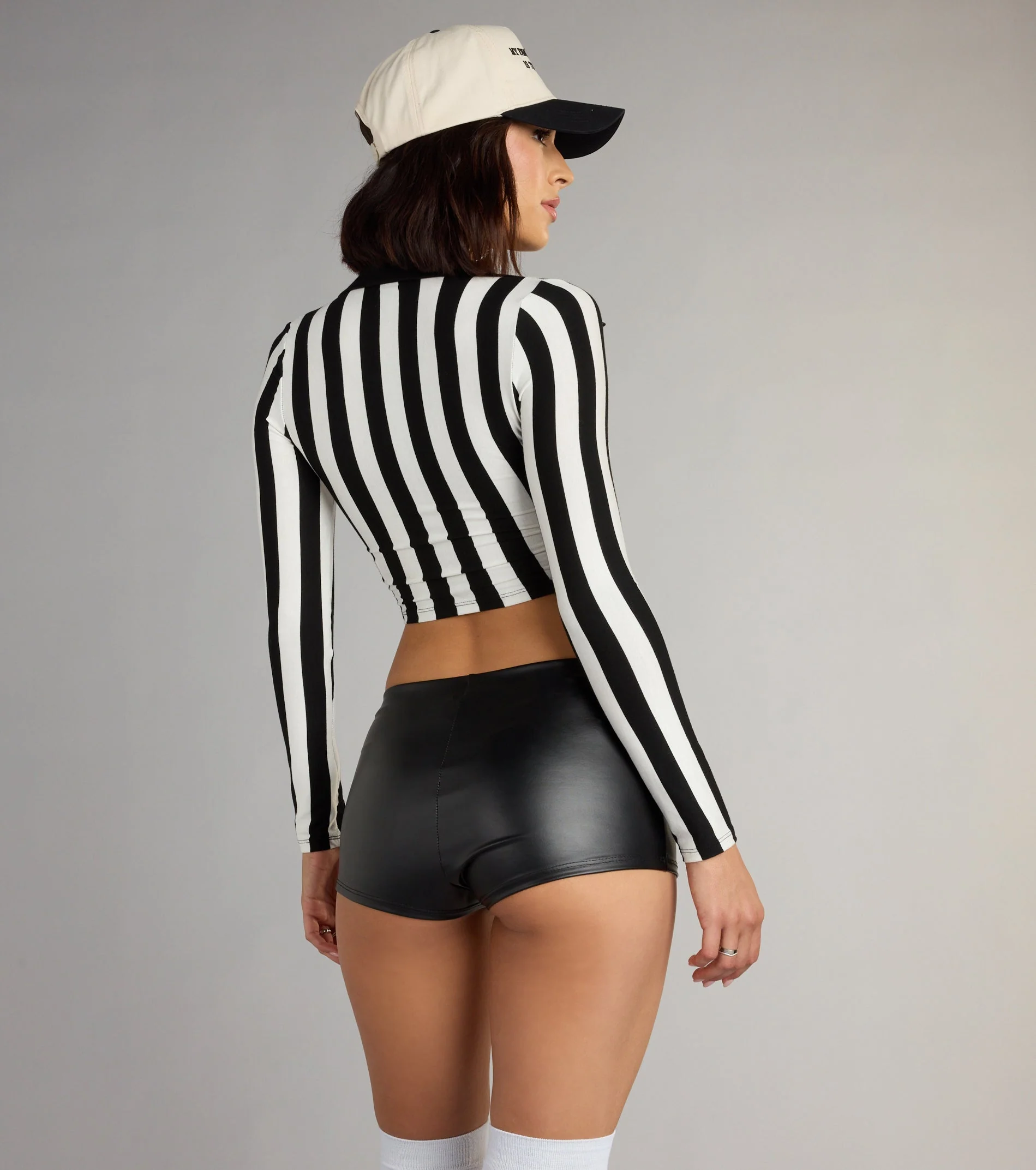 Whistle While You Slay Referee Crop Top