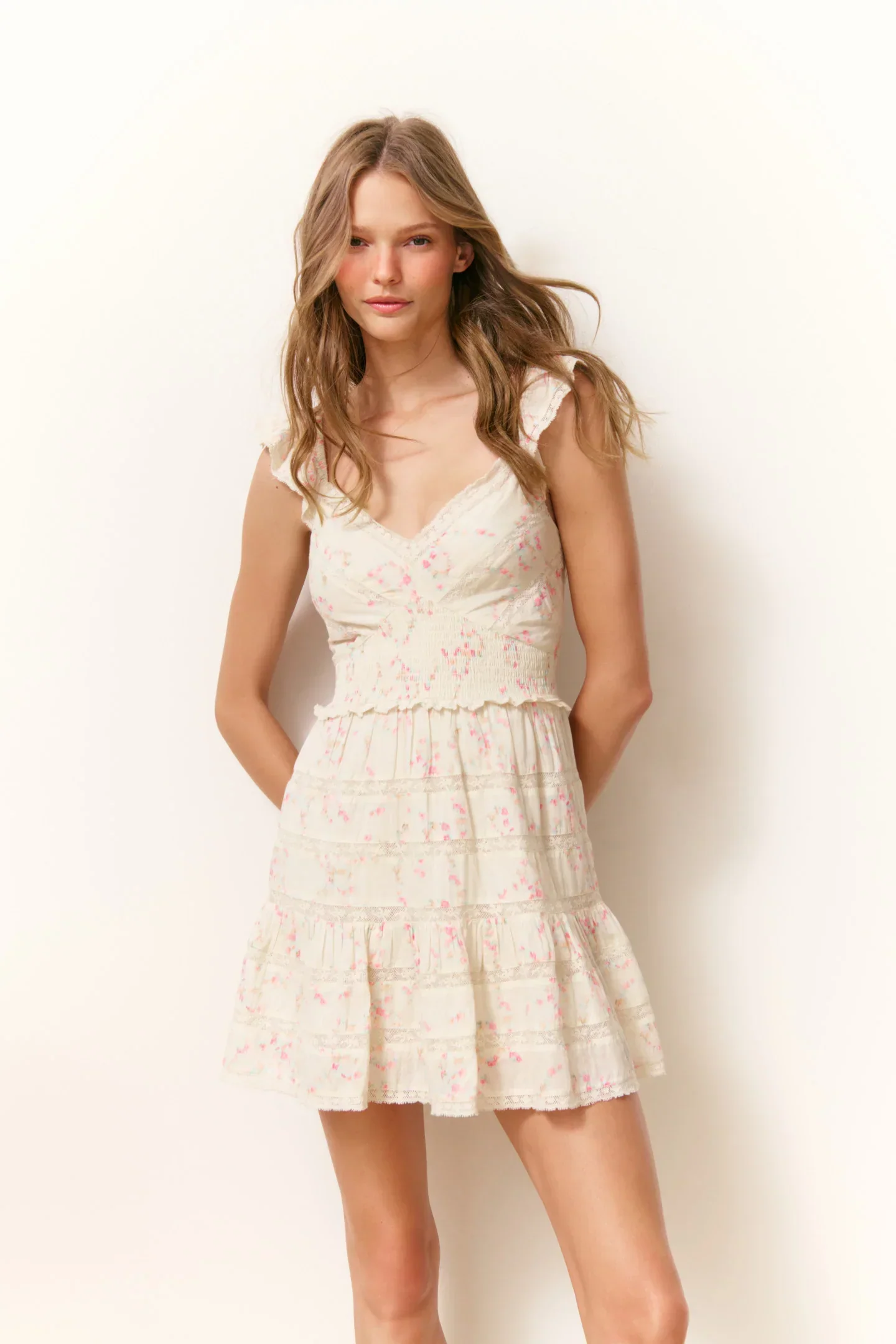 Finny Cotton Luna Rosa Fleur Mini Dress