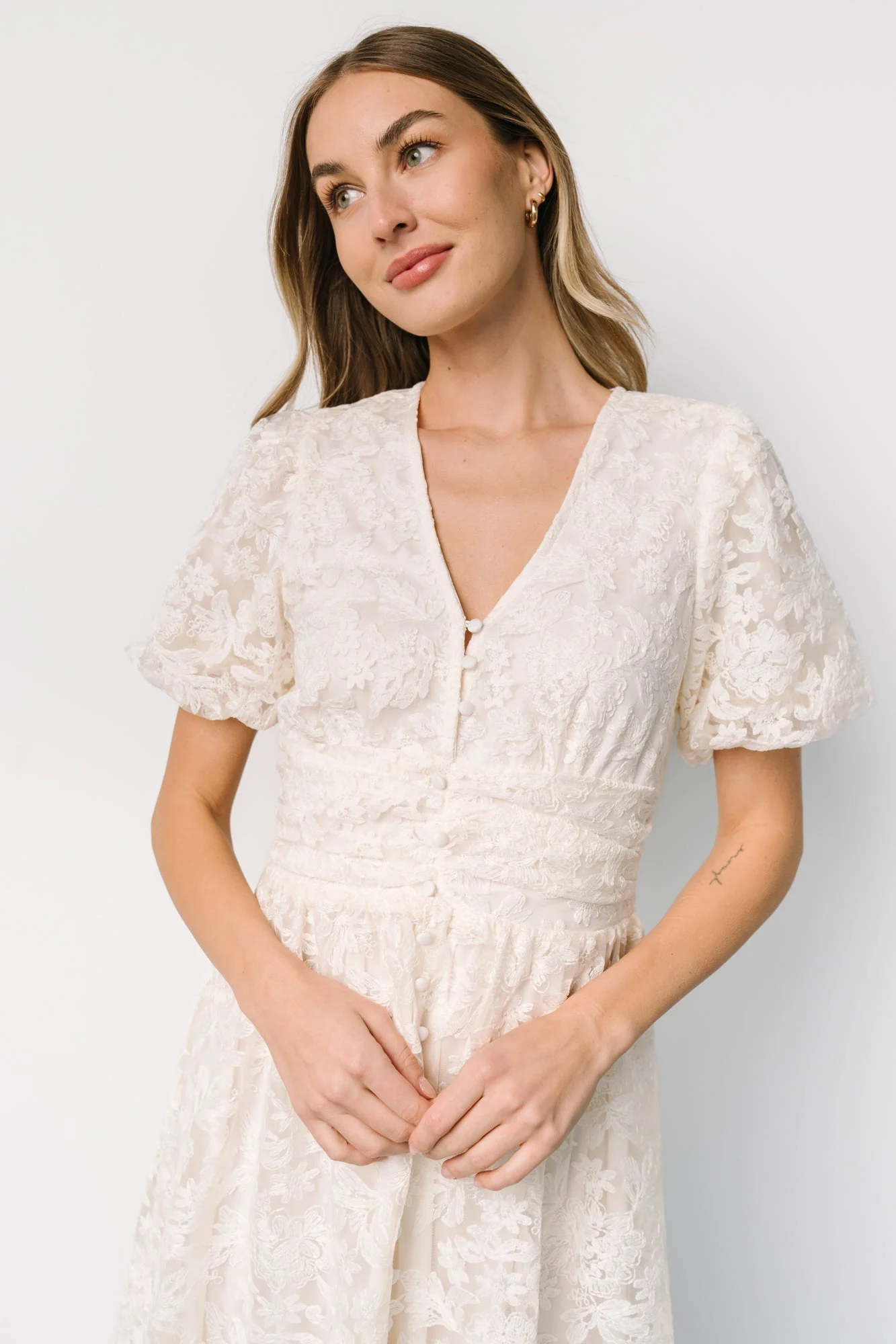 Edwina Lace Dress | Vintage Cream