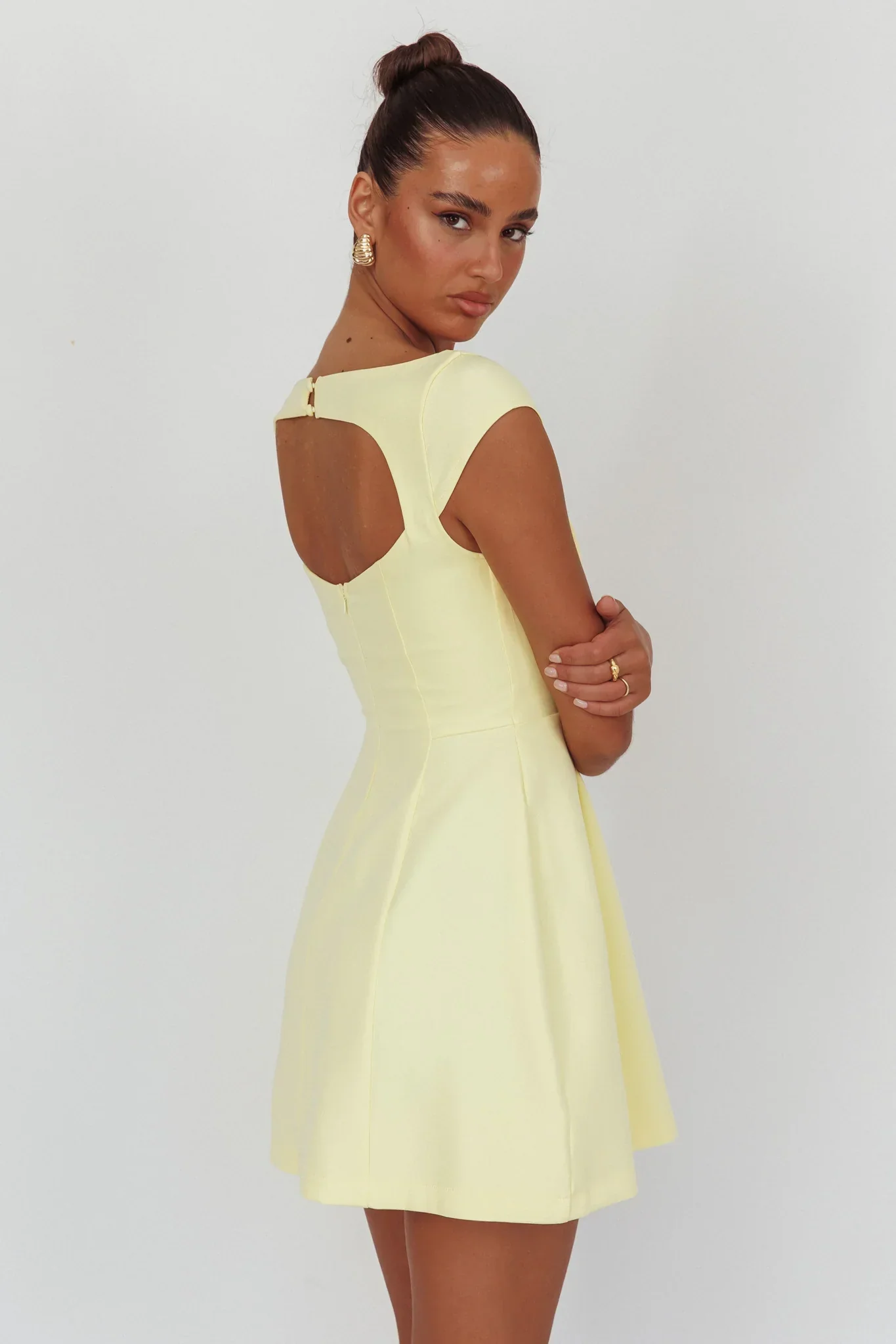 Rebel Cap Sleeve Mini Dress Butter