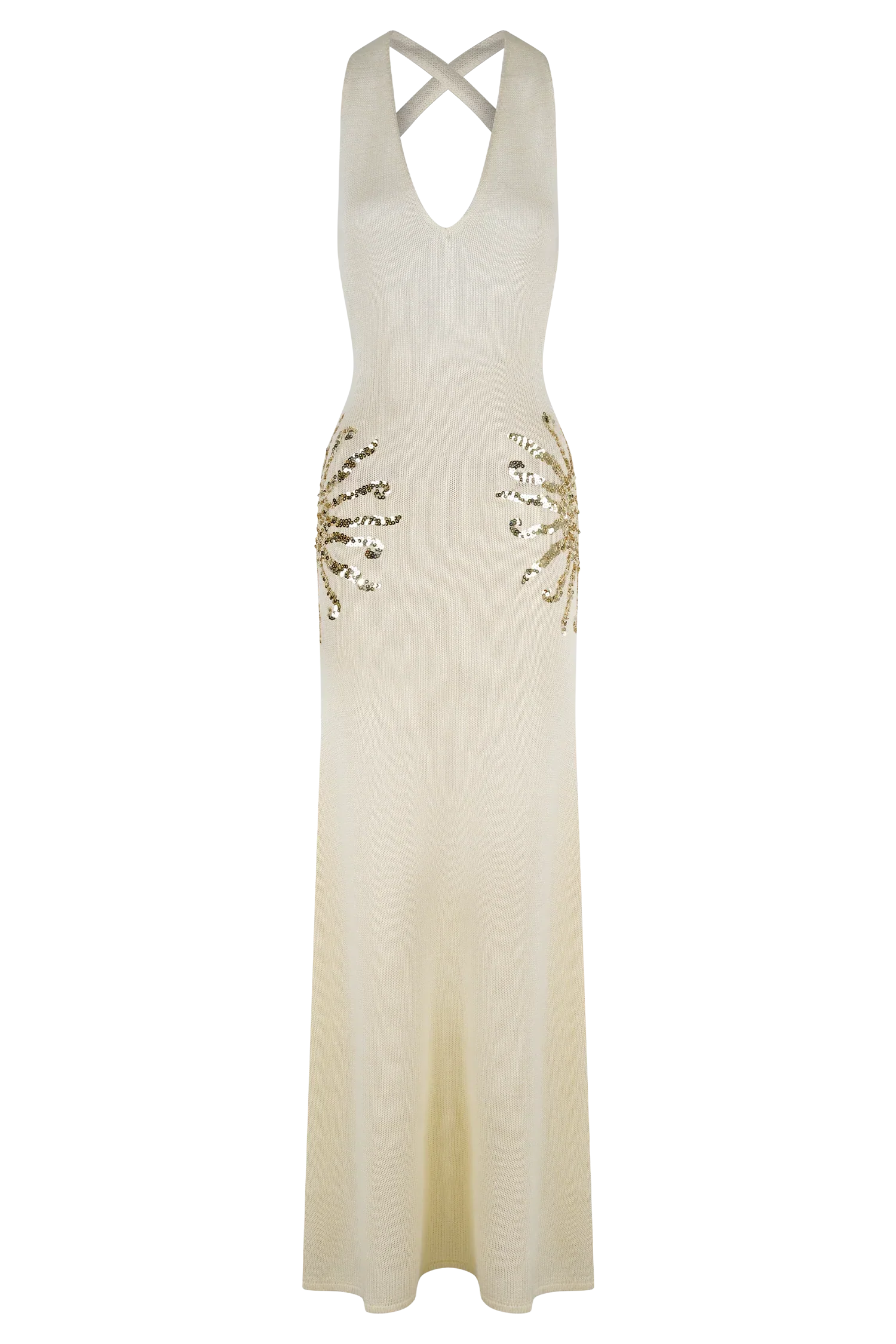 Ellington Knit Maxi Dress With Sequin - Ivory