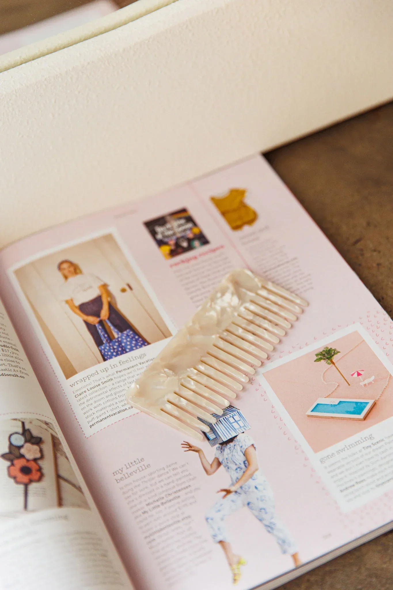 Hadley Marbled Comb White