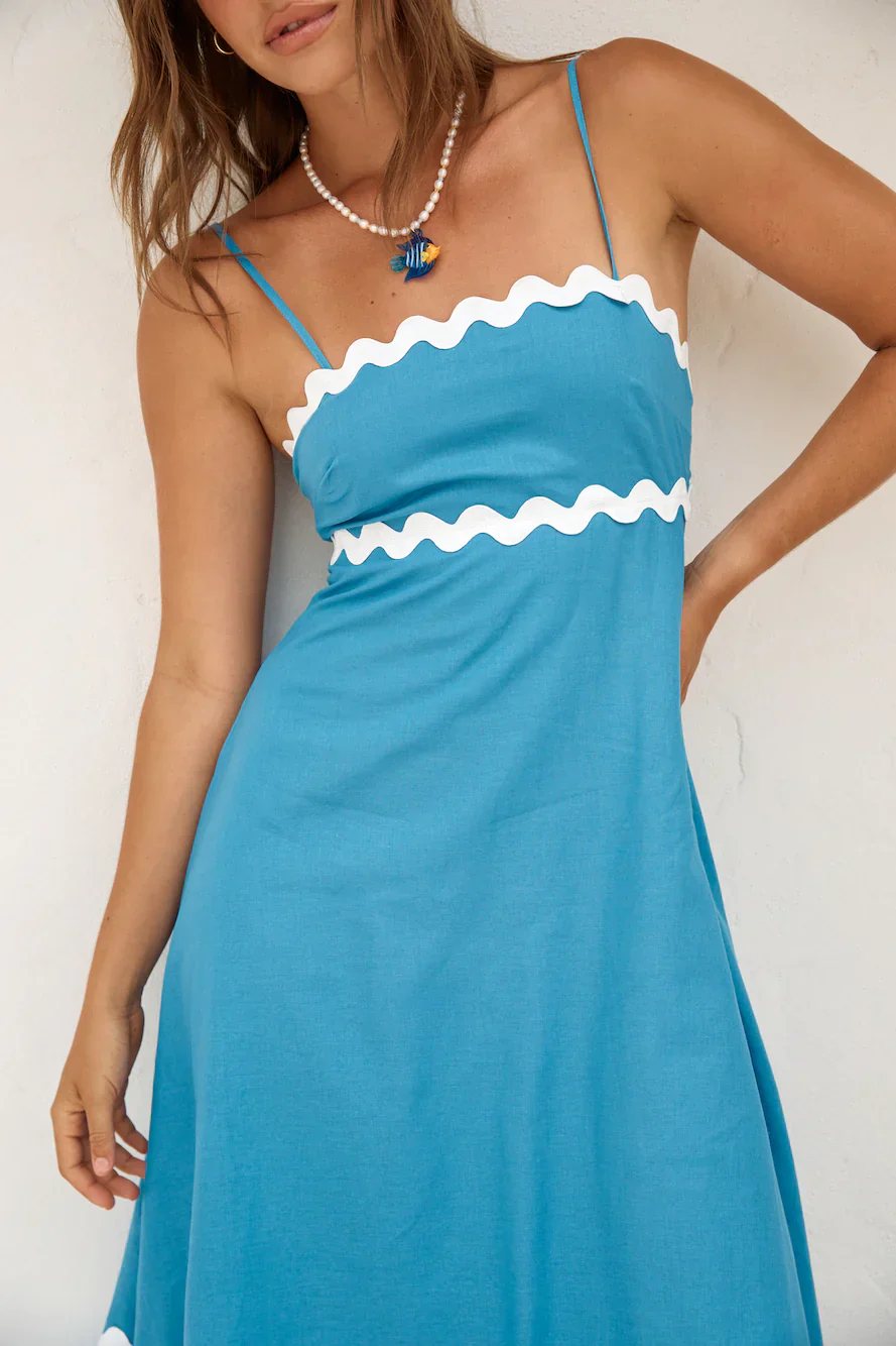 Sweet Devotion Maxi Dress Blue
