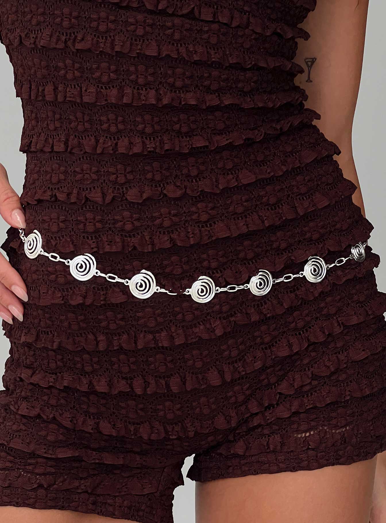 Afterglow Spiral Belt Silver