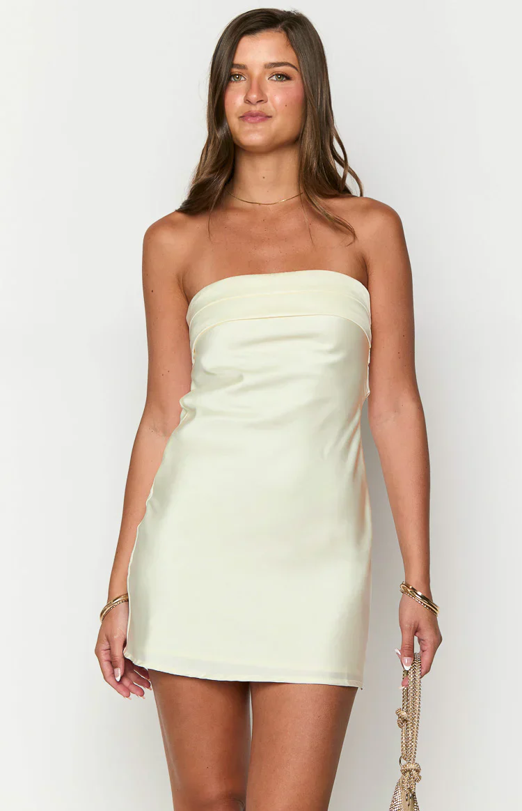 Annie Cream Strapless Mini Dress